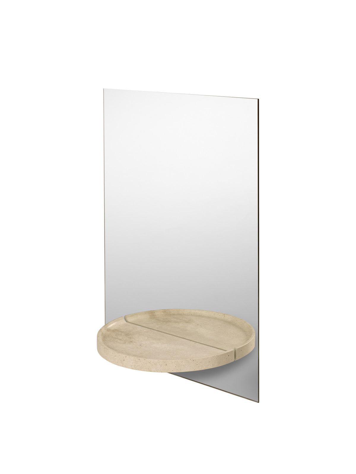 Symmetry Spiegel in Travertin präsentiert im Onlineshop von KAQTU Design AG. Wandspiegel ist von Ferm Living
