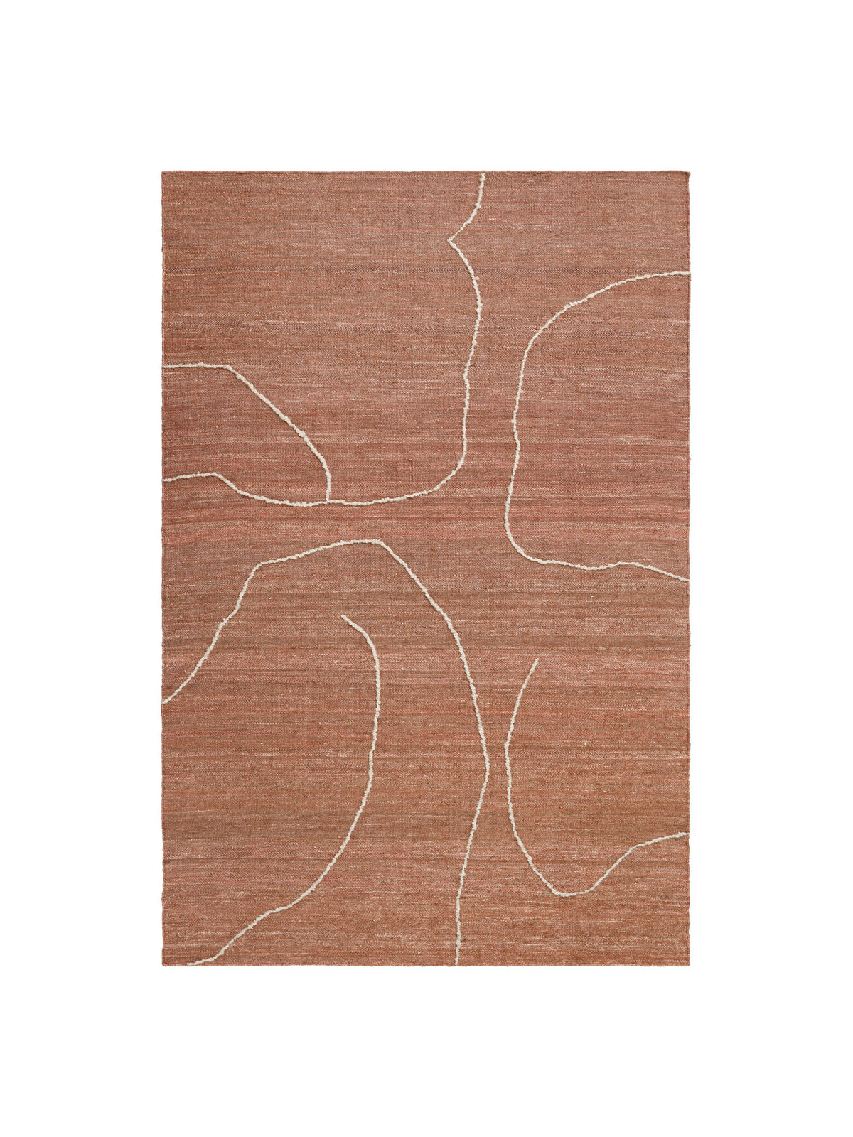 Gesso Jute Teppich 170 x 240 in Terrakotta/Weisslich präsentiert im Onlineshop von KAQTU Design AG. Teppich ist von Ferm Living