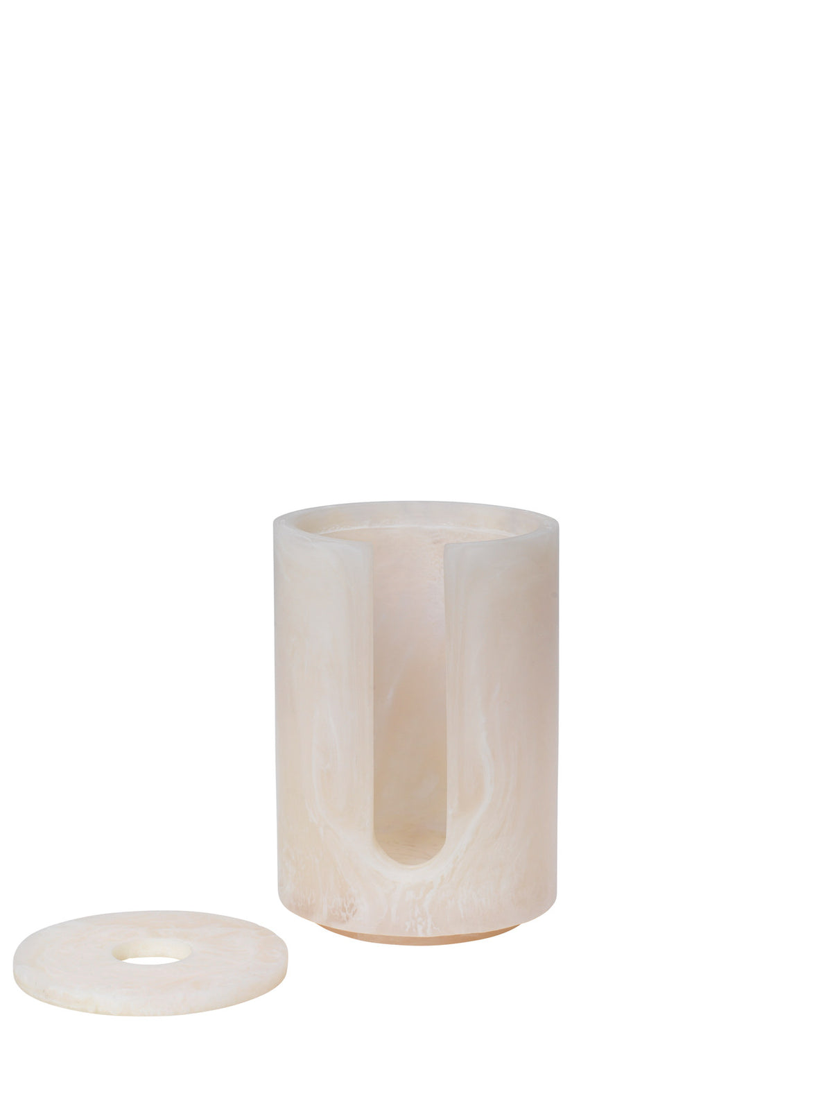 Mist Wattepadhalter in Pearl präsentiert im Onlineshop von KAQTU Design AG. Badzubehör ist von Ferm Living