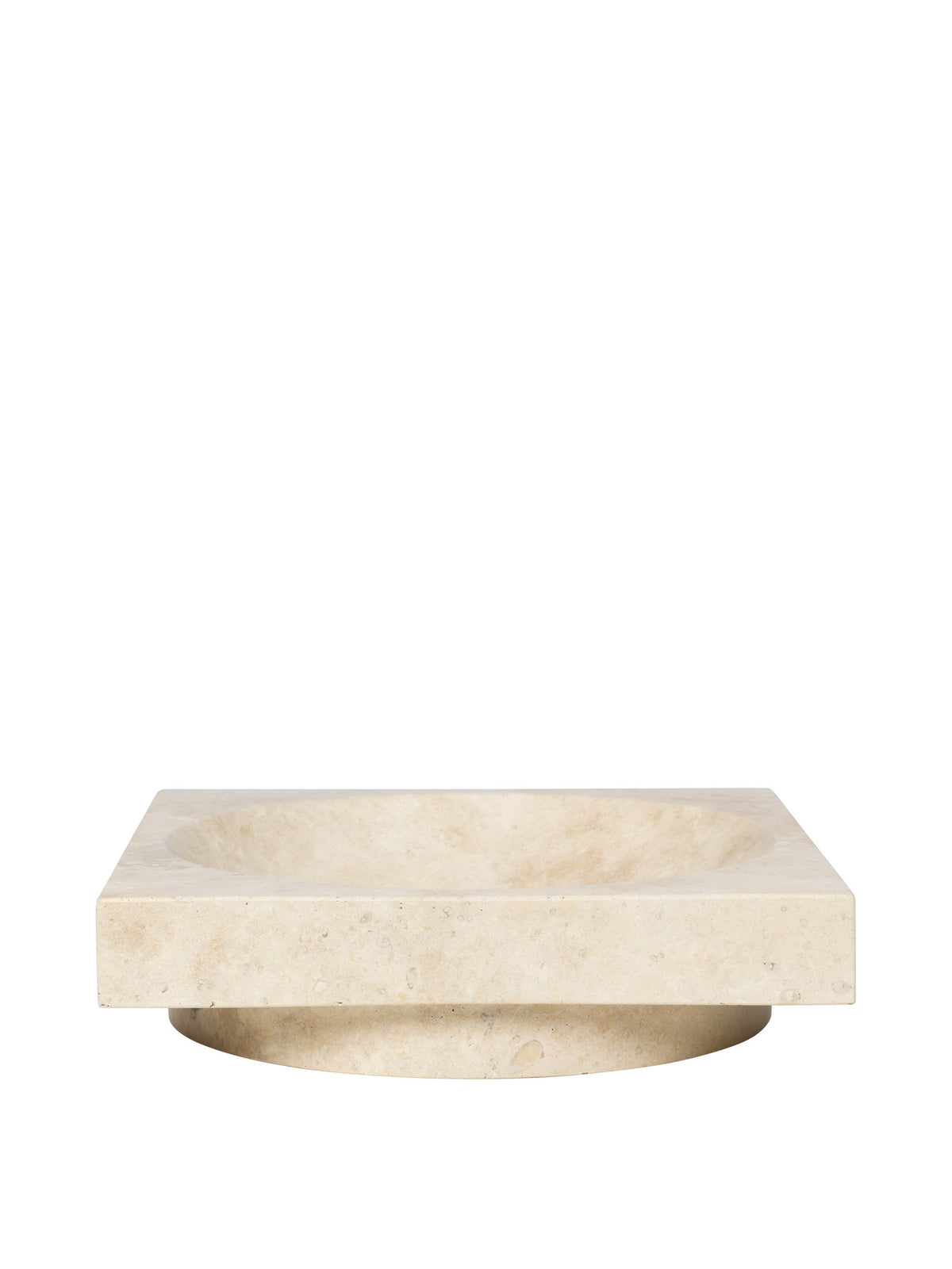 Hew Low Schale in Travertin präsentiert im Onlineshop von KAQTU Design AG. Schale ist von Ferm Living