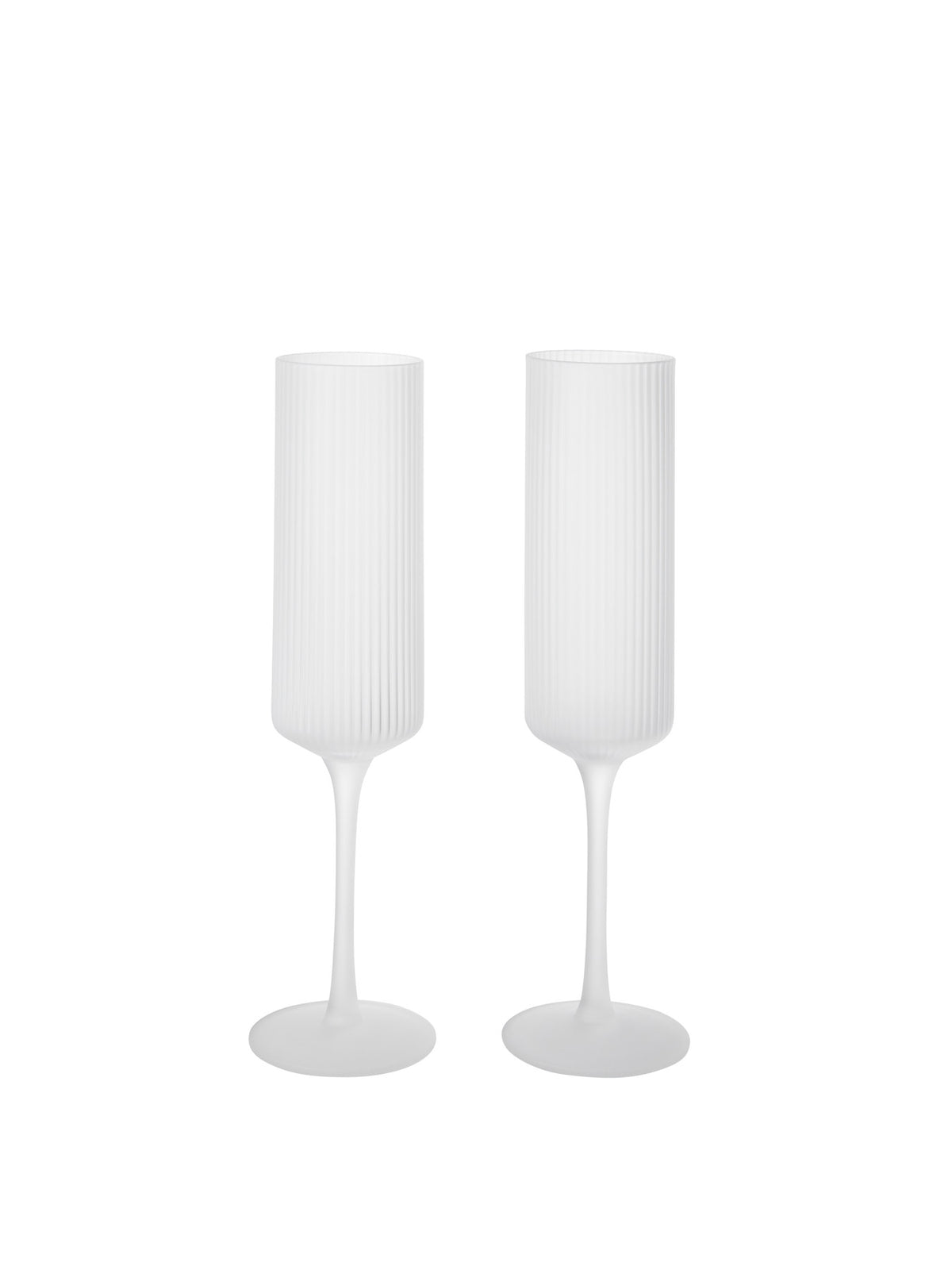 Ripple Champagnerflöten Set aus 2 in Gefrostet präsentiert im Onlineshop von KAQTU Design AG. Champagner Flutes ist von Ferm Living
