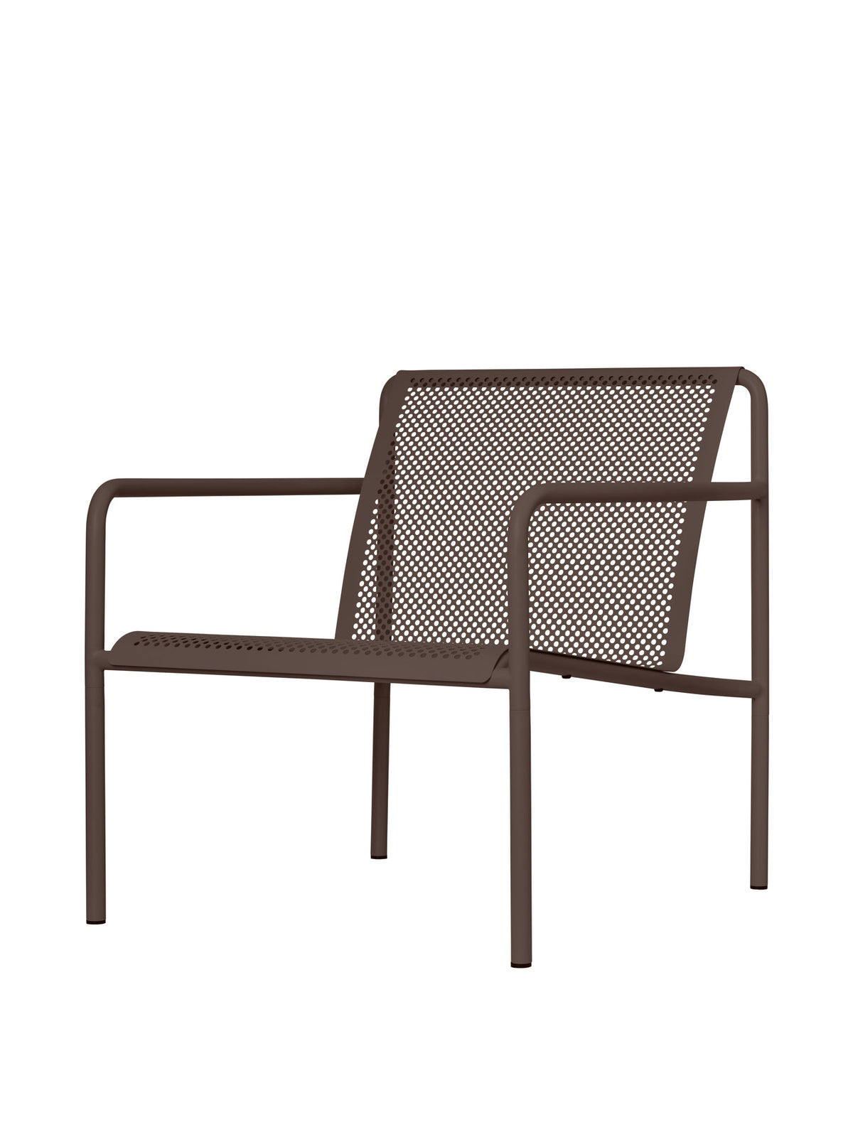 Dapple Lounge Chair mit Armlehnen in Dunkle Schokolade präsentiert im Onlineshop von KAQTU Design AG. Outdoor-Sessel mit Armlehnen ist von Ferm Living