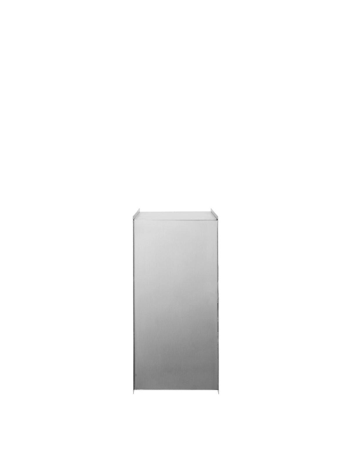 Sama Mülleimer von Ferm Living aus gebürstetem Edelstahl, geometrische Form, für das Badezimmer, Farbe Brushed Stainless Steel