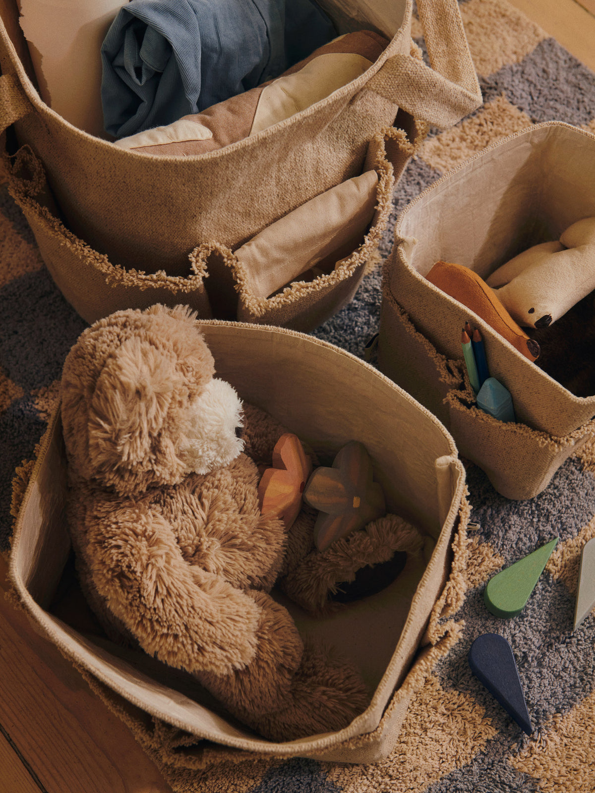 Hokan Textile Storage 18 x 30 in Natural präsentiert im Onlineshop von KAQTU Design AG. Aufbewahrungsbox ist von Ferm Living