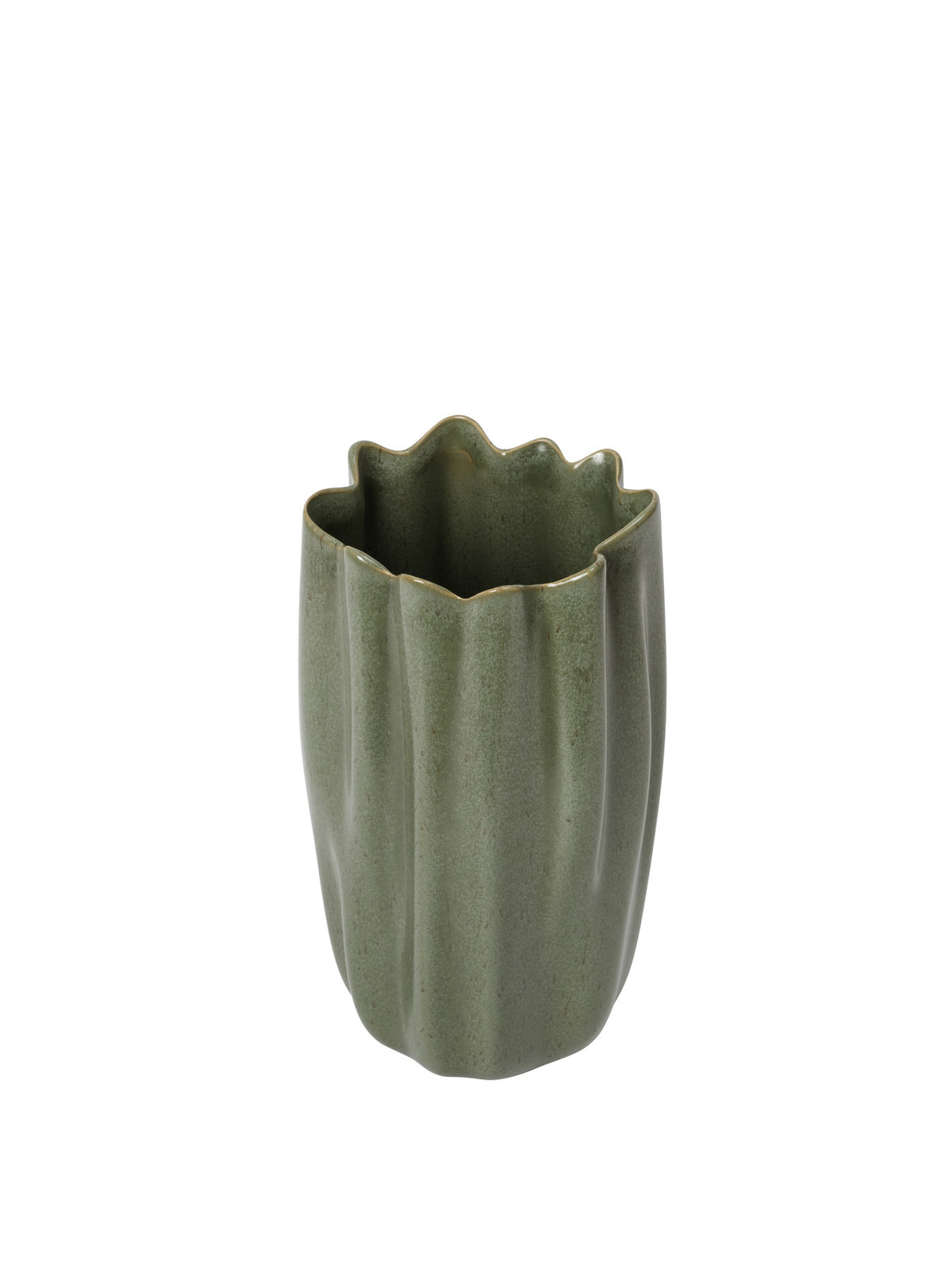 Nium Vase H23 in Dark Sage präsentiert im Onlineshop von KAQTU Design AG. Vase ist von Ferm Living