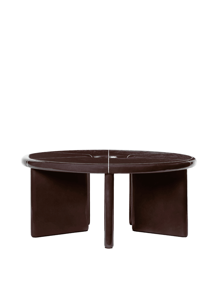 Deya Couchtisch Ø80 in Chestnut Brown präsentiert im Onlineshop von KAQTU Design AG. Couchtisch ist von Ferm Living