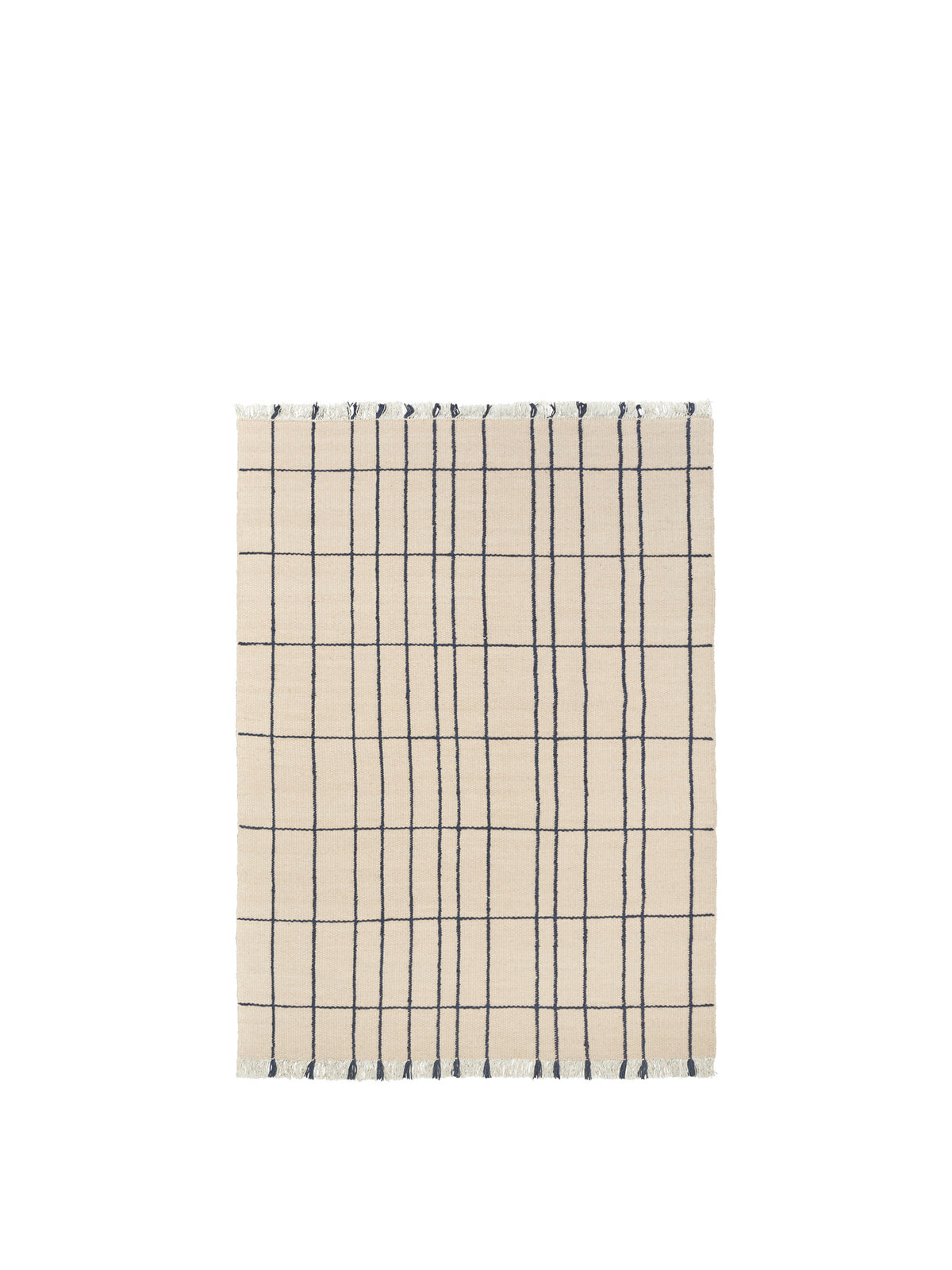 Sen Teppich 140 x 200 in Parchment/Indigo präsentiert im Onlineshop von KAQTU Design AG. Teppich ist von Ferm Living