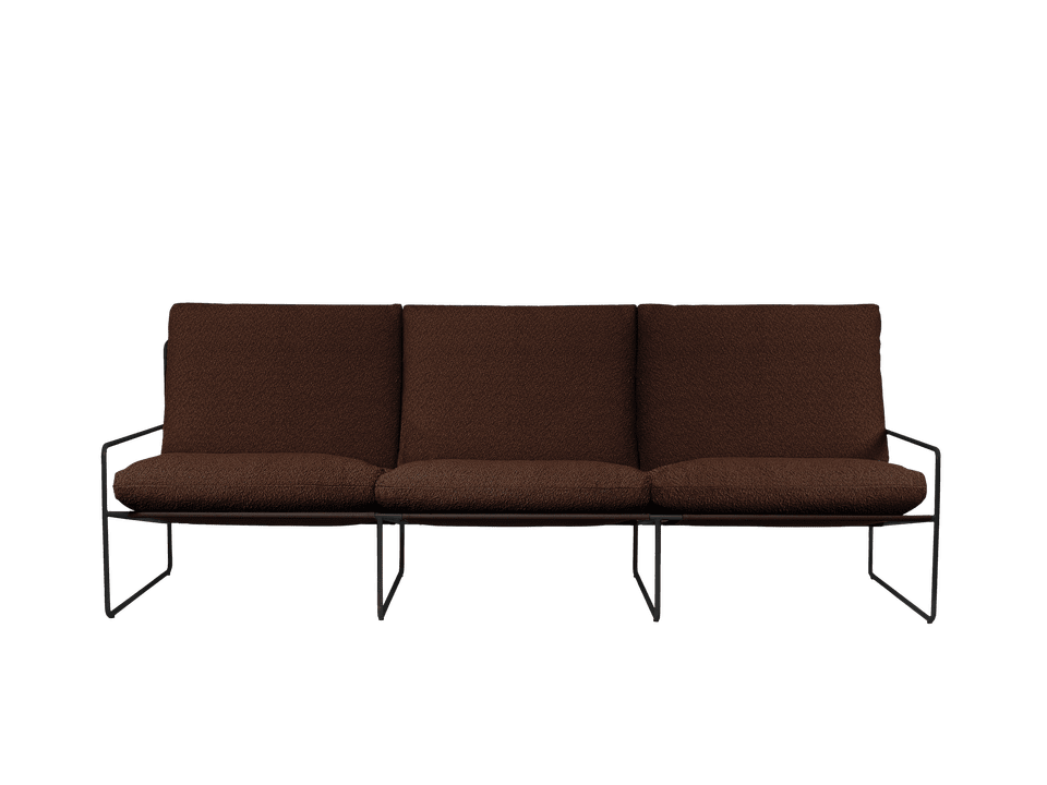Desert 3 Sitzer Loungesofa in Black/Chestnut präsentiert im Onlineshop von KAQTU Design AG. Lounge Sofa ist von Ferm Living