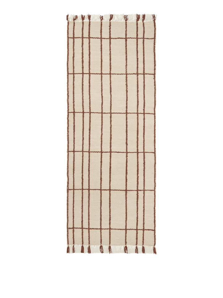 Sen Runner 80 x 200 in Parchment/Chestnut präsentiert im Onlineshop von KAQTU Design AG. Teppich ist von Ferm Living