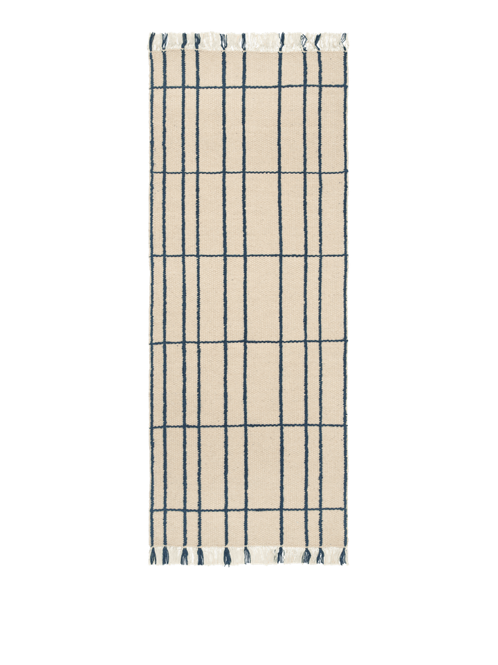 Sen Runner 80 x 200 in Parchment/Indigo präsentiert im Onlineshop von KAQTU Design AG. Teppich ist von Ferm Living