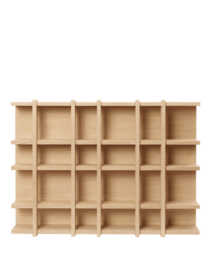 Modernes Tilem Wandregal 6x4 von Ferm Living, perfekt für kreative Raumgestaltung und funktionale Ordnung in jedem Wohnraum.