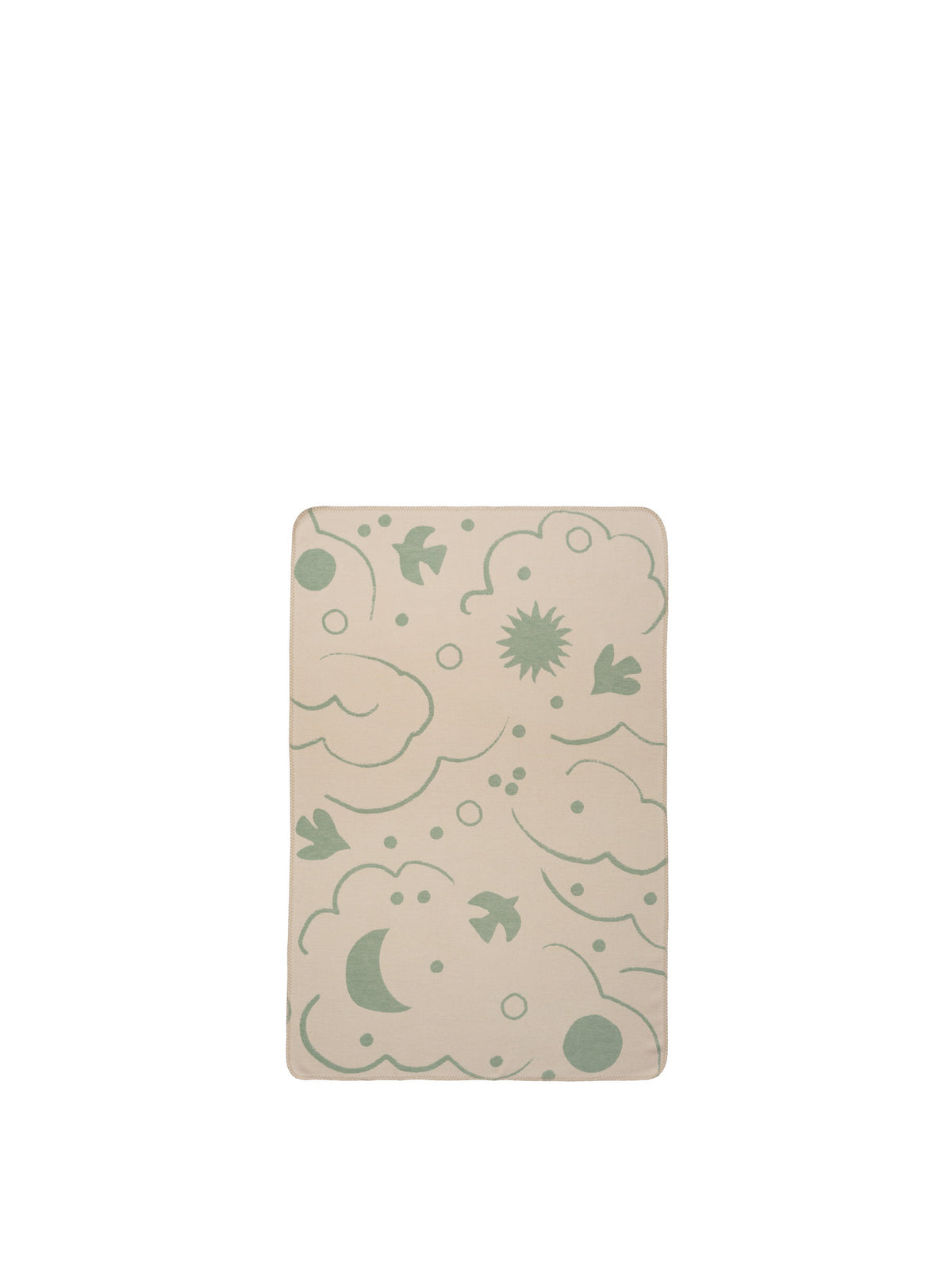 Skye Blanket Tea Green/Parchment in Tea Green/Parchment präsentiert im Onlineshop von KAQTU Design AG. Wolldecke ist von Ferm Living