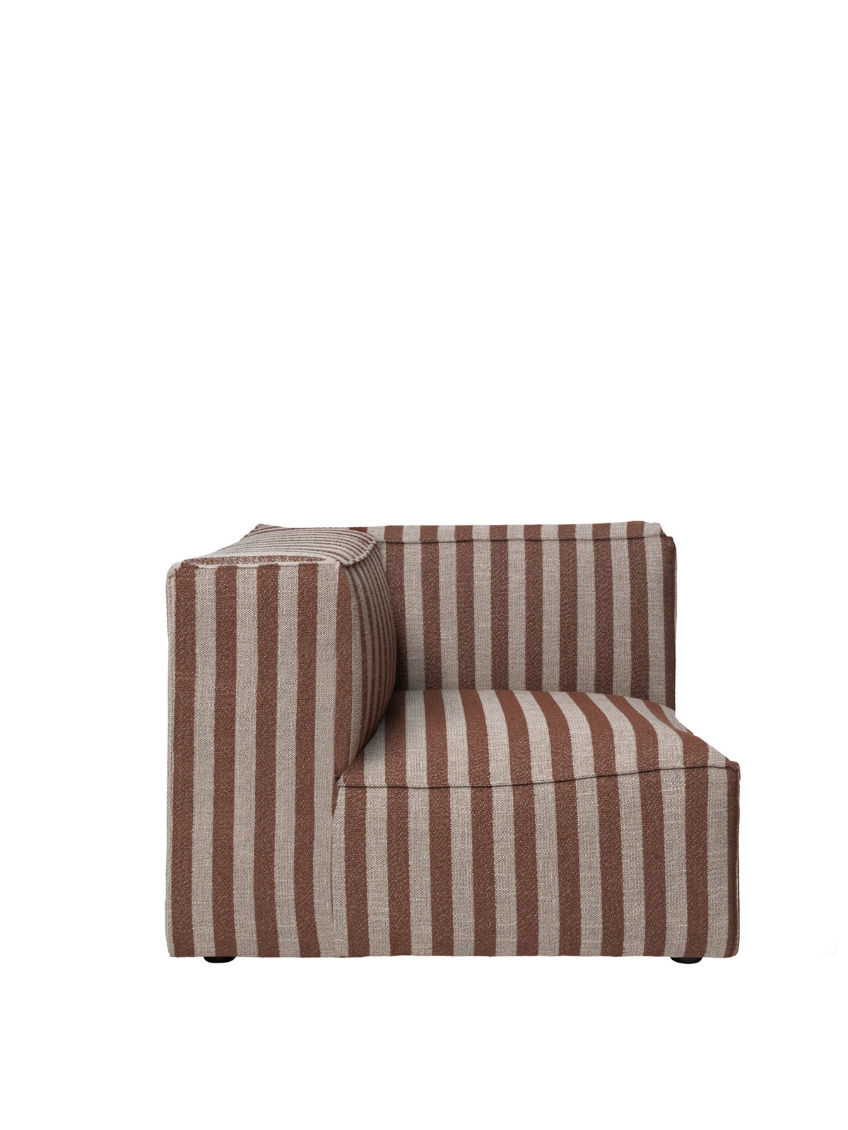 Catena Verbindungsecke, modulares Sofa mit gerundeter Form und Absteppnähten, Stoffbezug
