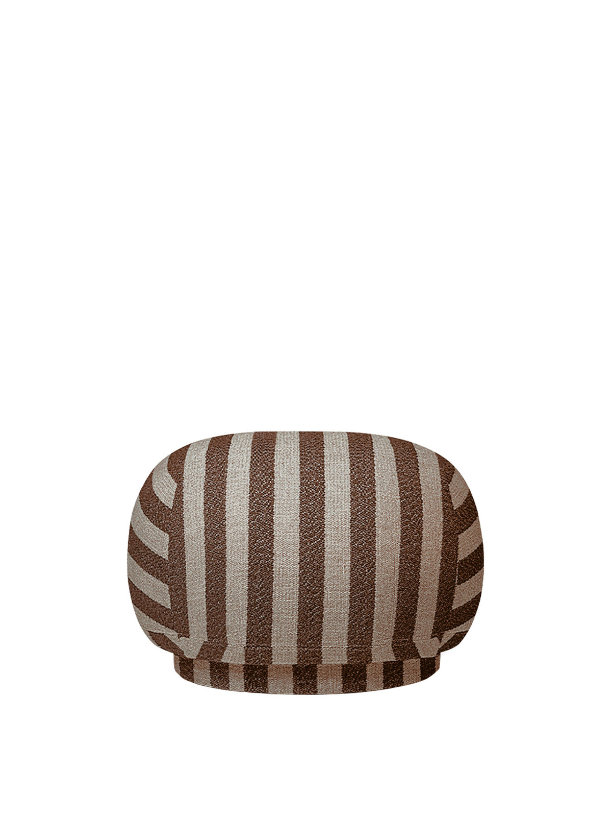 Runder Pouf Rico von Ferm Living mit weich wirkendem Bezug aus Bouclé-Stoff
