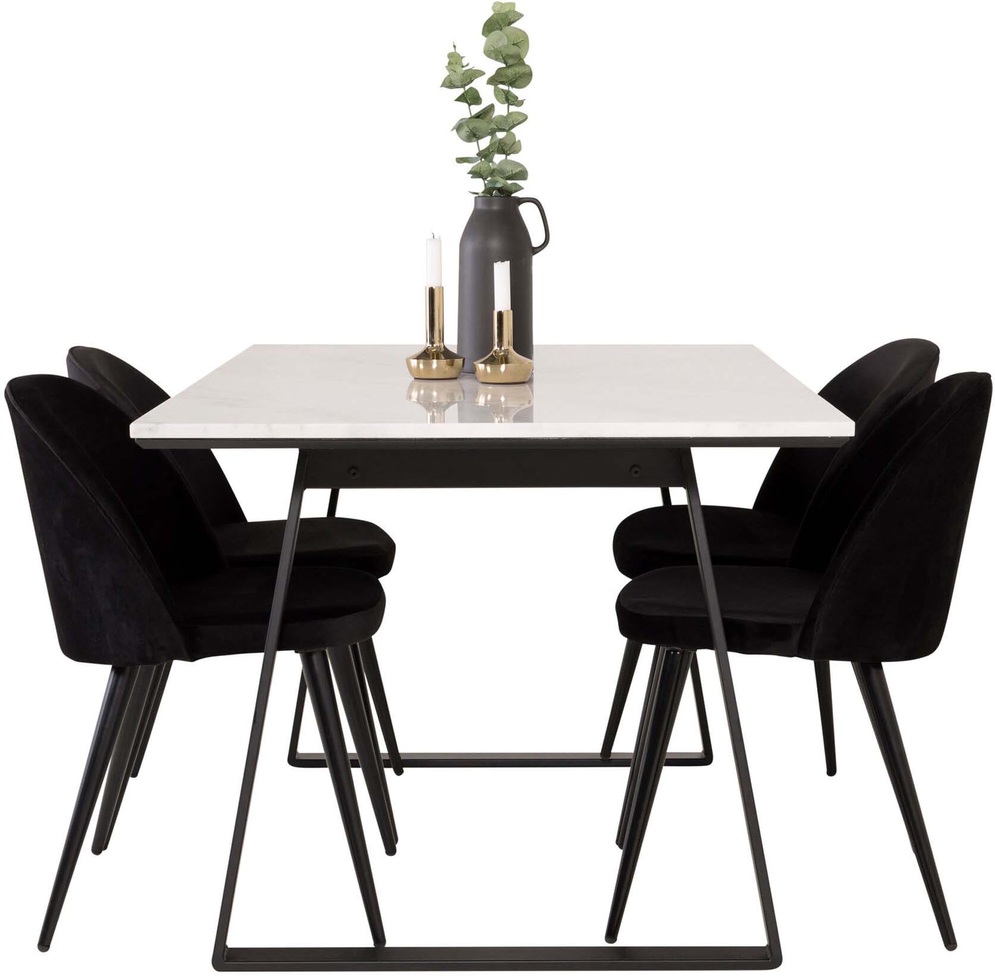 Entdecken Sie das Estelle Esszimmerset von Venture Home: Ein harmonisches Zusammenspiel aus modernem Design und rustikaler Eleganz, ideal für gesellige Runden.