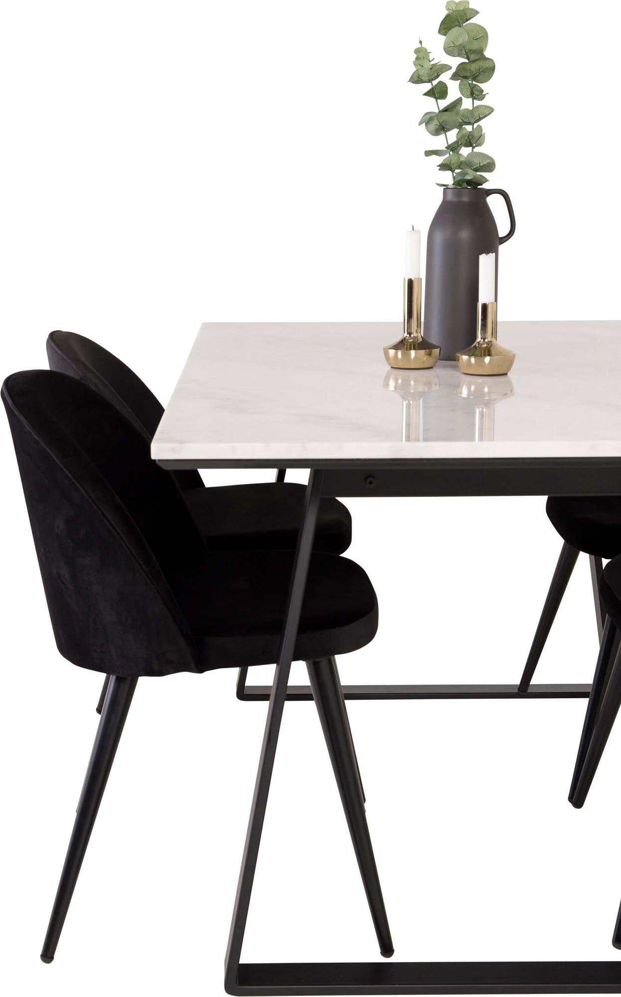 Elegantes Estelle Set: Samtkomfort für stilvolle Esszimmer.