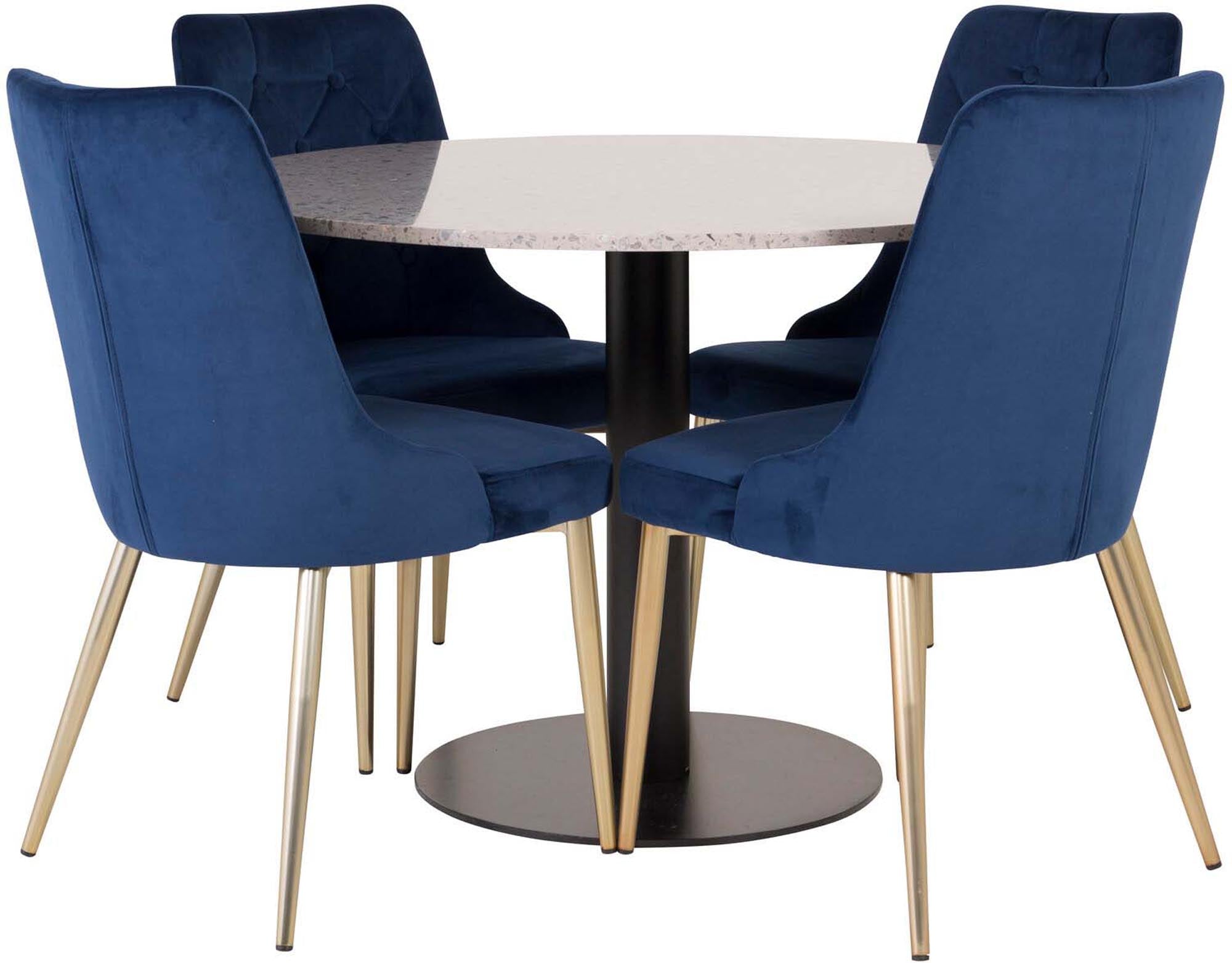 Luxuriöses Esszimmerset mit Samt für exklusives Wohnambiente.