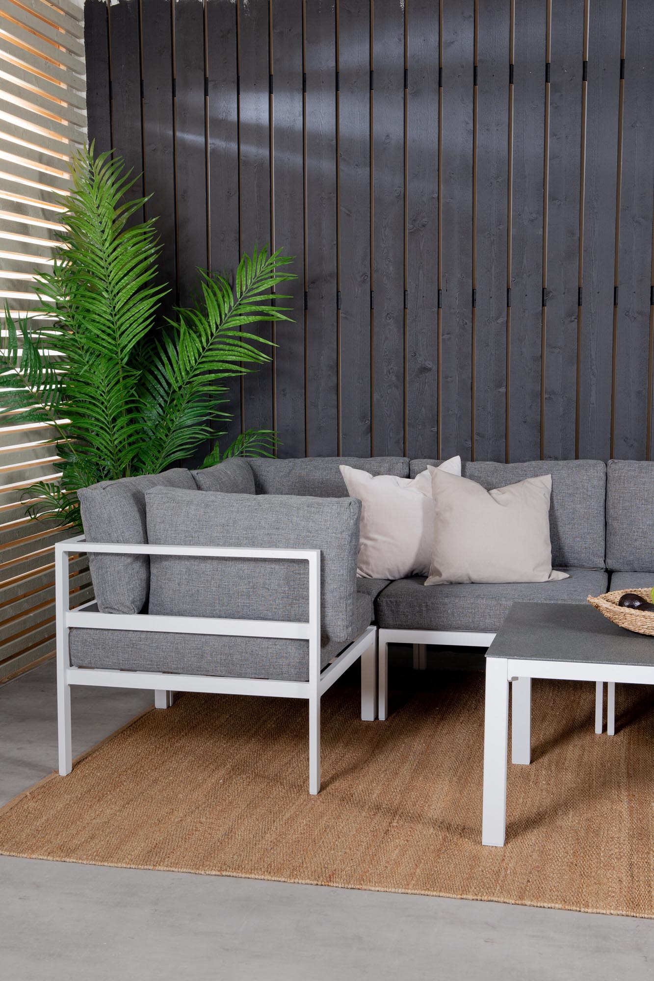 Copacabana Sofagarnitur V1 in Grau weiss präsentiert im Onlineshop von KAQTU Design AG. Loungeset ist von Venture Home