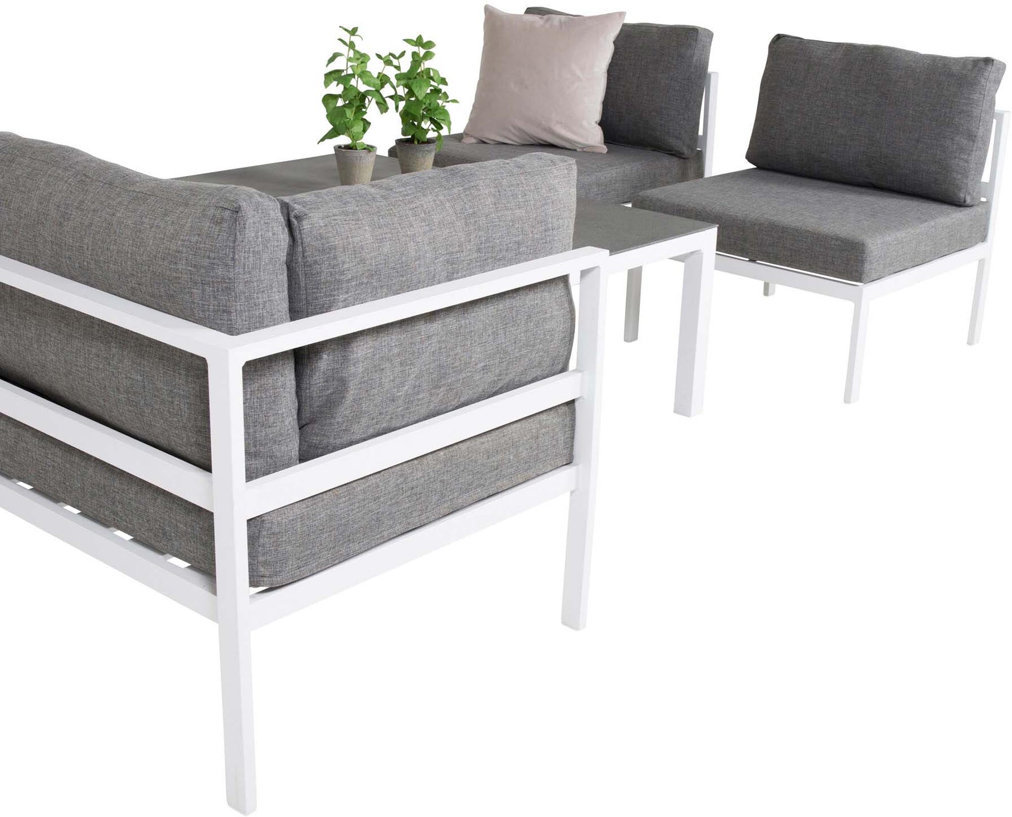 Copacabana Sofagarnitur V4 in Grau weiss präsentiert im Onlineshop von KAQTU Design AG. Loungeset ist von Venture Home