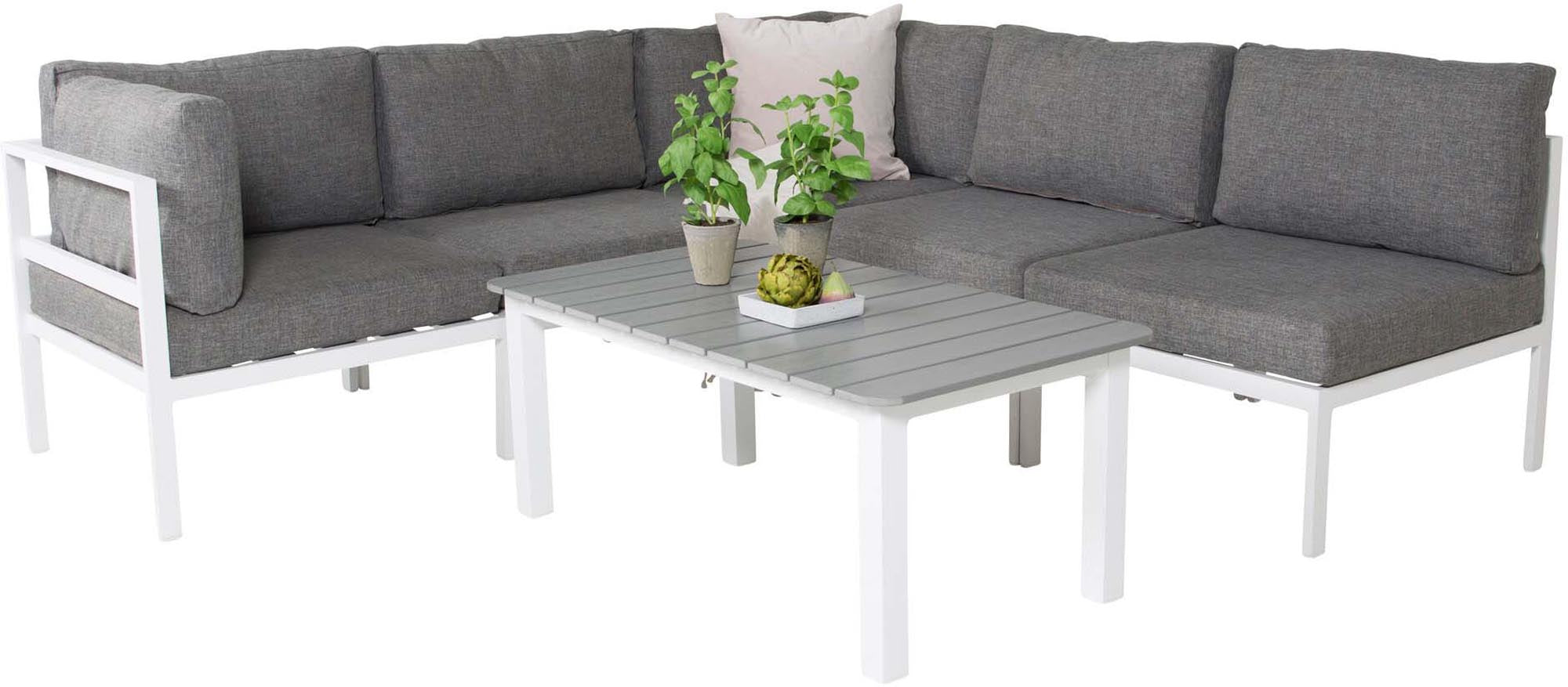 Copacabana Sofagarnitur V5 in Grau weiss präsentiert im Onlineshop von KAQTU Design AG. Loungeset ist von Venture Home