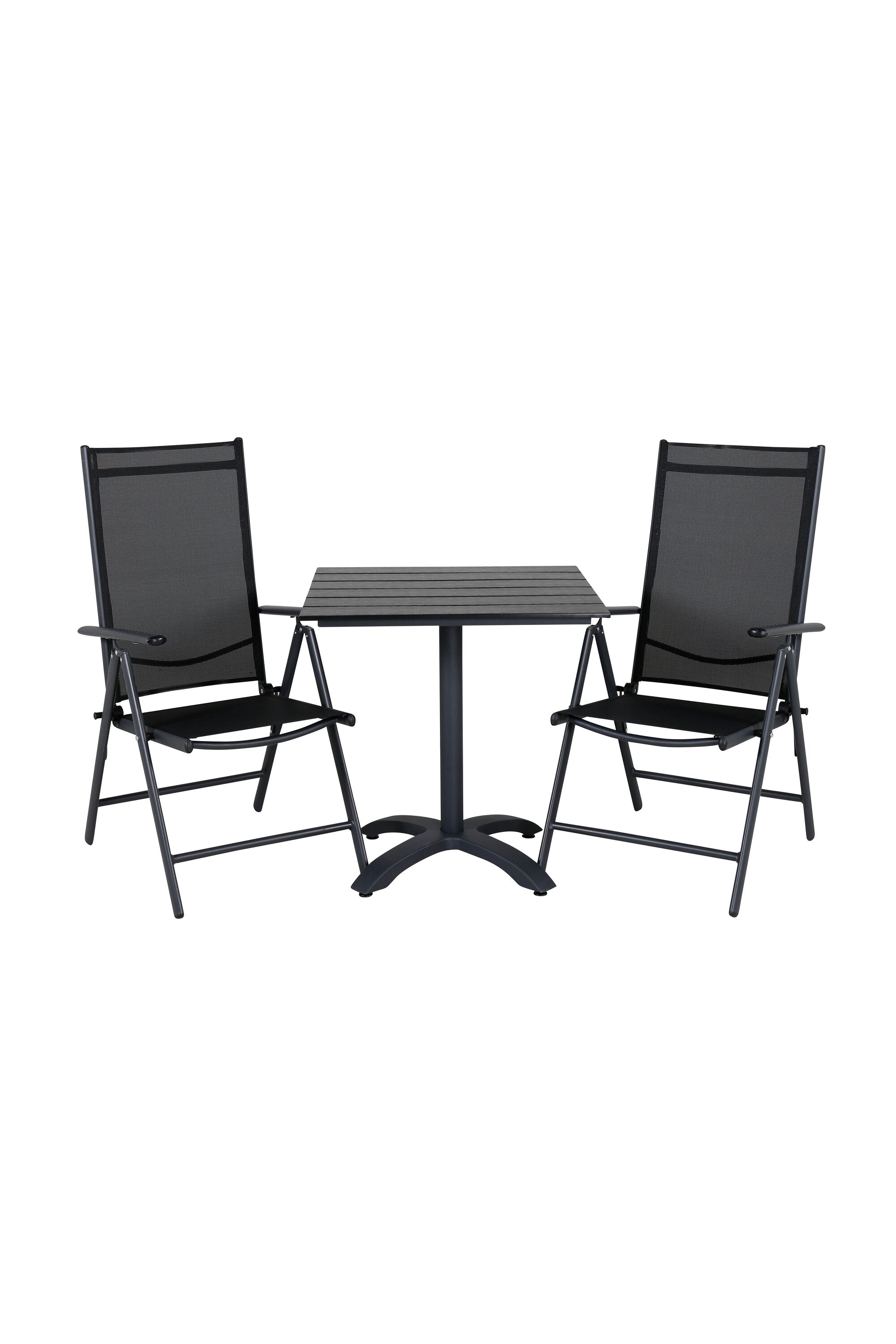 Colorado Cafétisch + Break Stuhl in Schwarz präsentiert im Onlineshop von KAQTU Design AG. Gartentischset ist von Venture Home