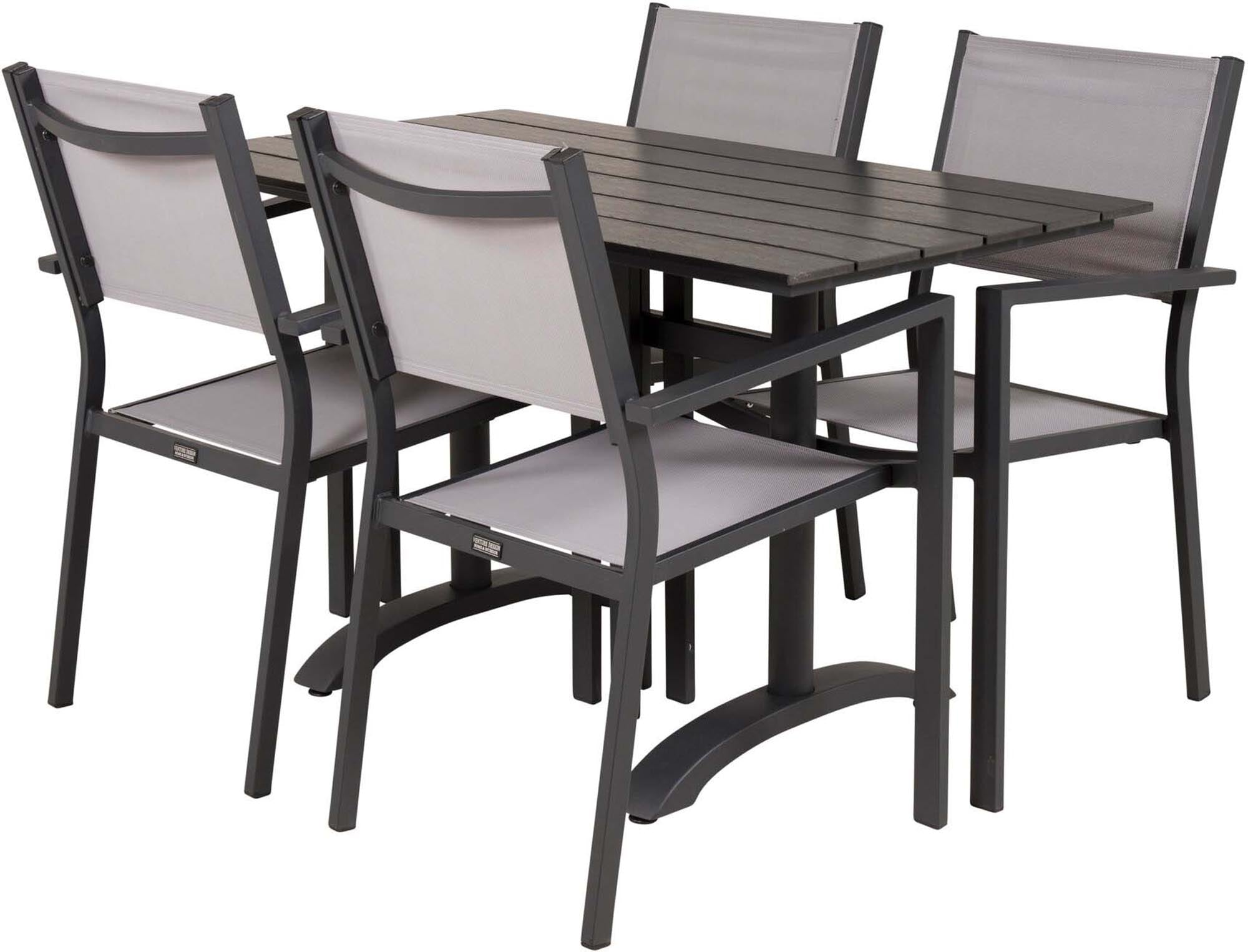 Robustes Denver Tischset für 4, ideal für Outdoor-Dinnerpartys.