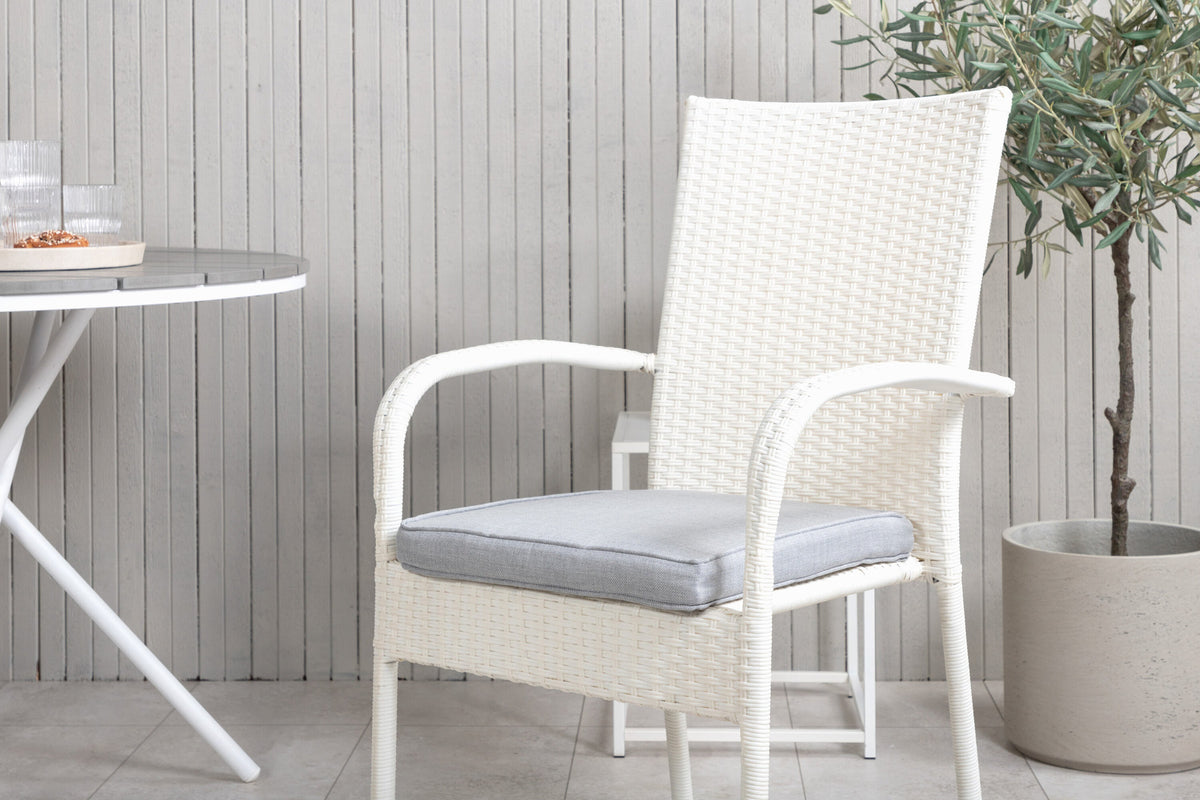 Parma Outdoor-Tischset + Anna ⌀90cm/2St. in Grau präsentiert im Onlineshop von KAQTU Design AG. Gartentischset ist von Venture Home