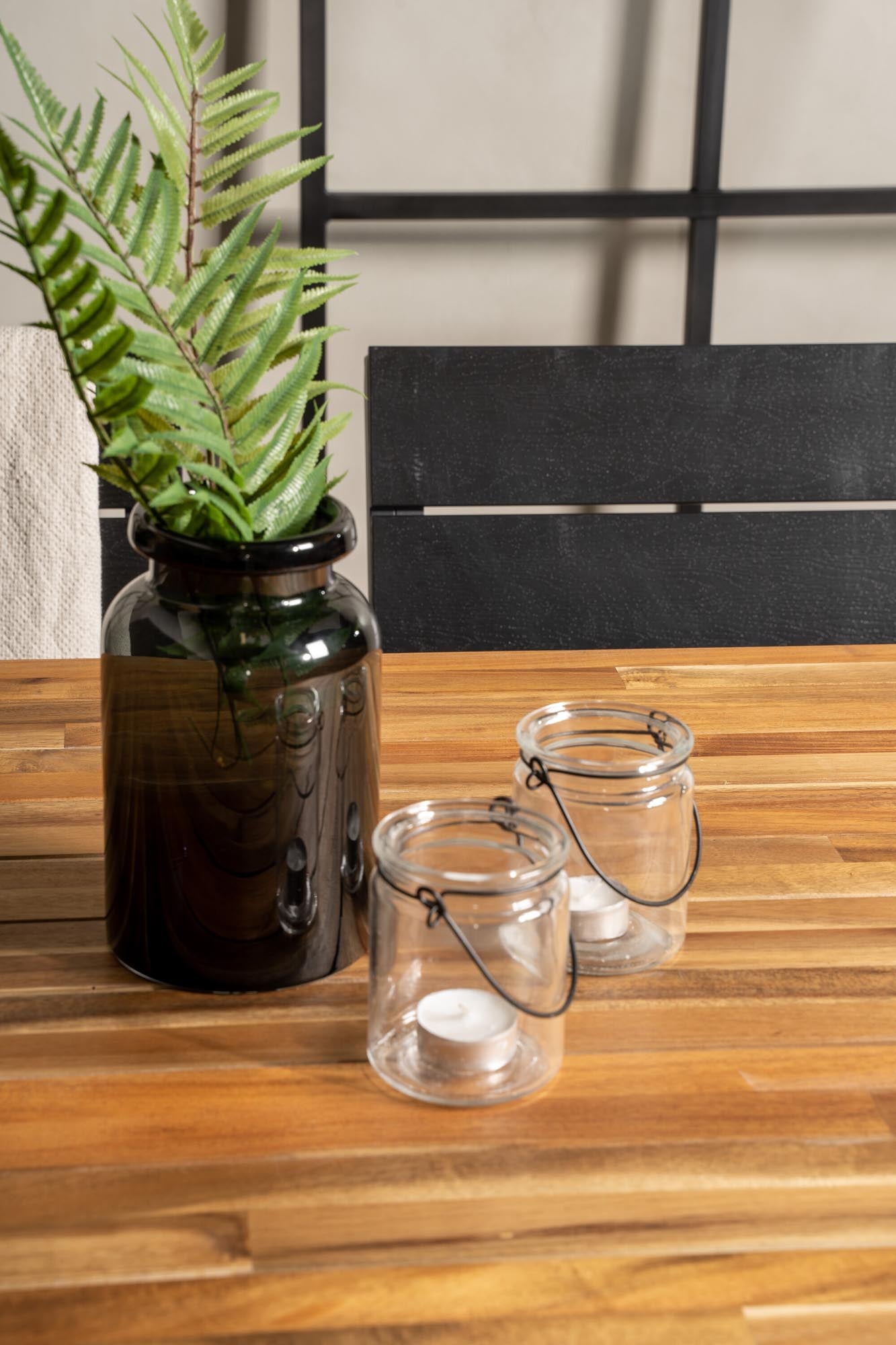 Bois Outdoor-Tischset + Levels 205cm/6St. in Schwarz präsentiert im Onlineshop von KAQTU Design AG. Gartentischset ist von Venture Home