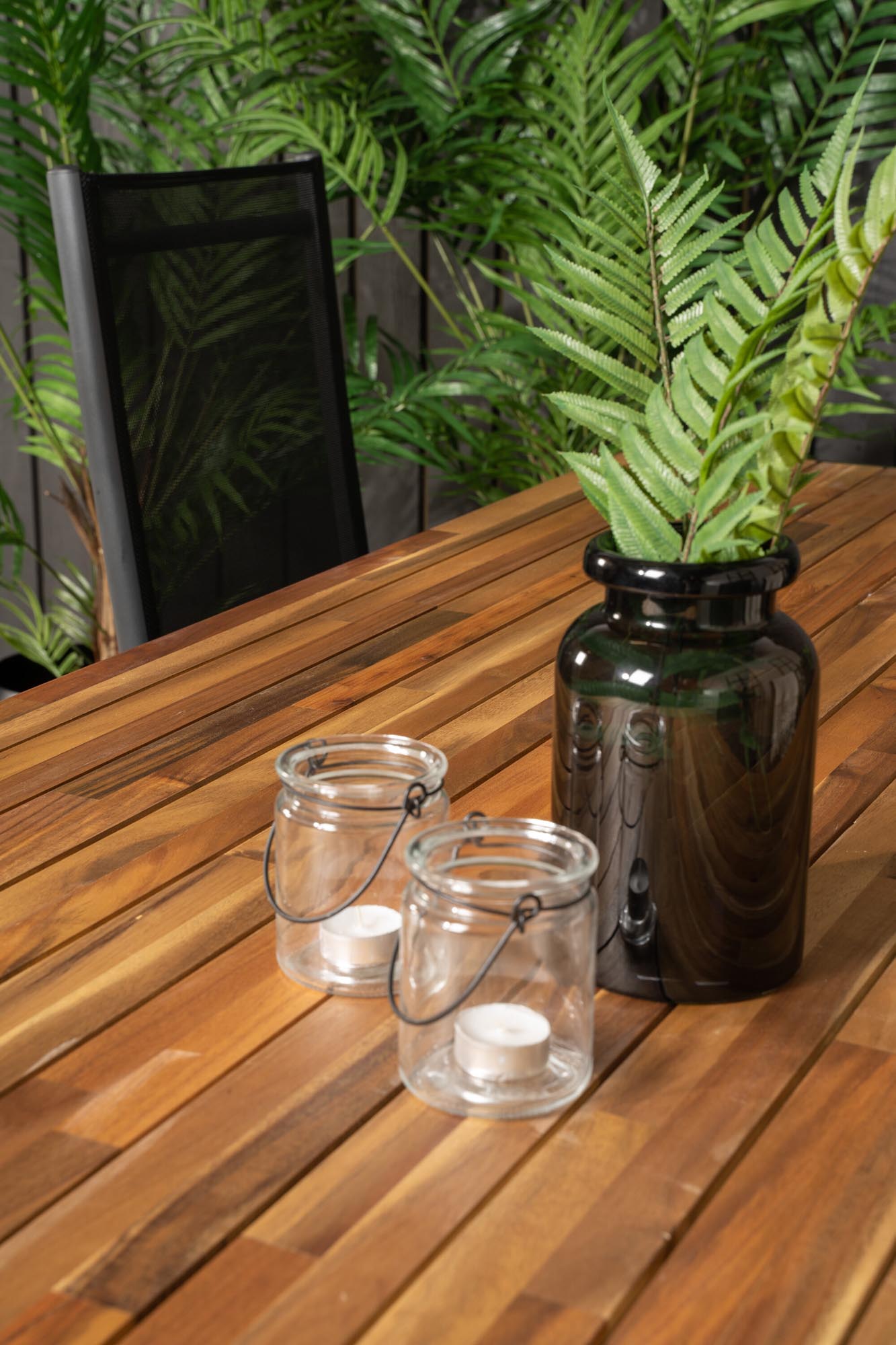 Bois Outdoor-Tischset + Break 205cm/6St. in Schwarz präsentiert im Onlineshop von KAQTU Design AG. Gartentischset ist von Venture Home