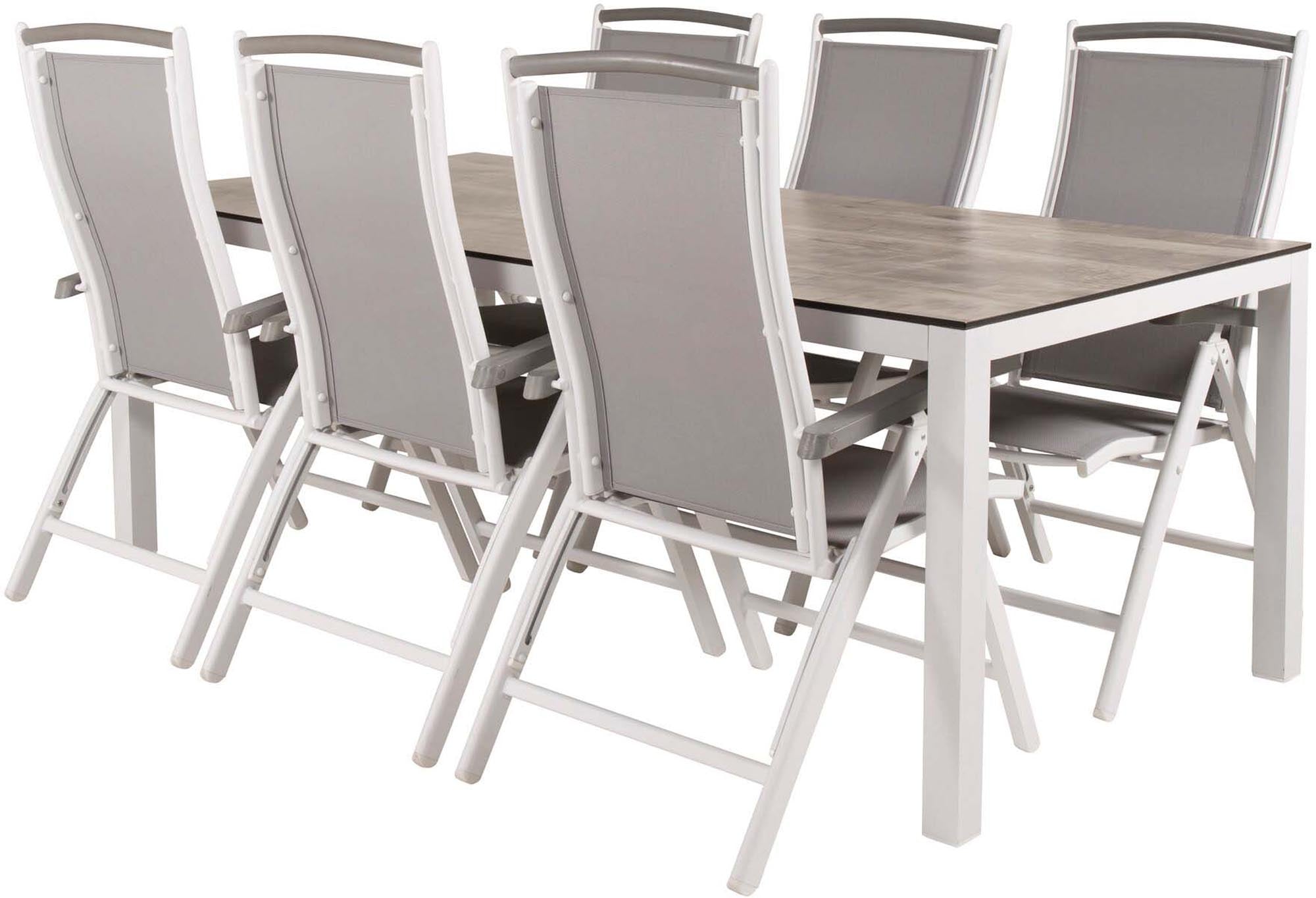 Stilvolles Llama Outdoor-Tischset für 6 Personen, perfekt für gesellige Abende im Freien. Robust, klappbar und witterungsbeständig.