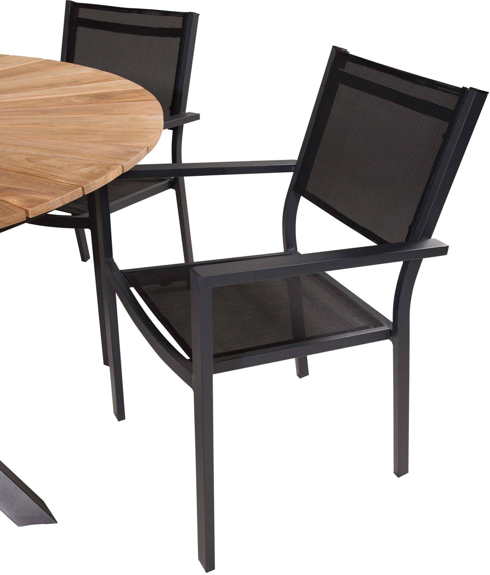 Elegantes Outdoor-Tischset für stilvolle Sommerabende zu sechst.