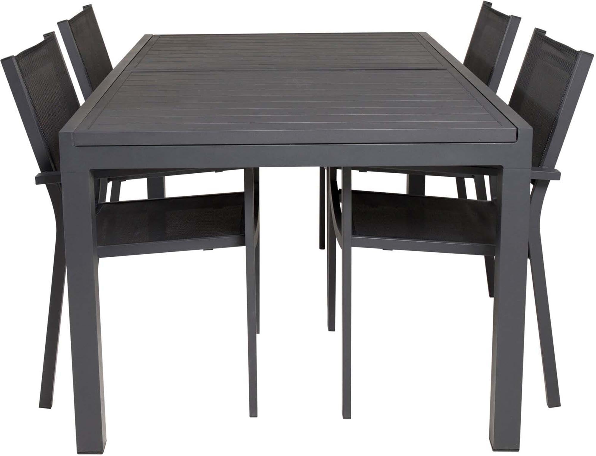 Entdecken Sie das Marbella Outdoor-Tischset von Venture Home: ausziehbar, elegant und ideal für bis zu 8 Personen. Perfekt für Gartenpartys!