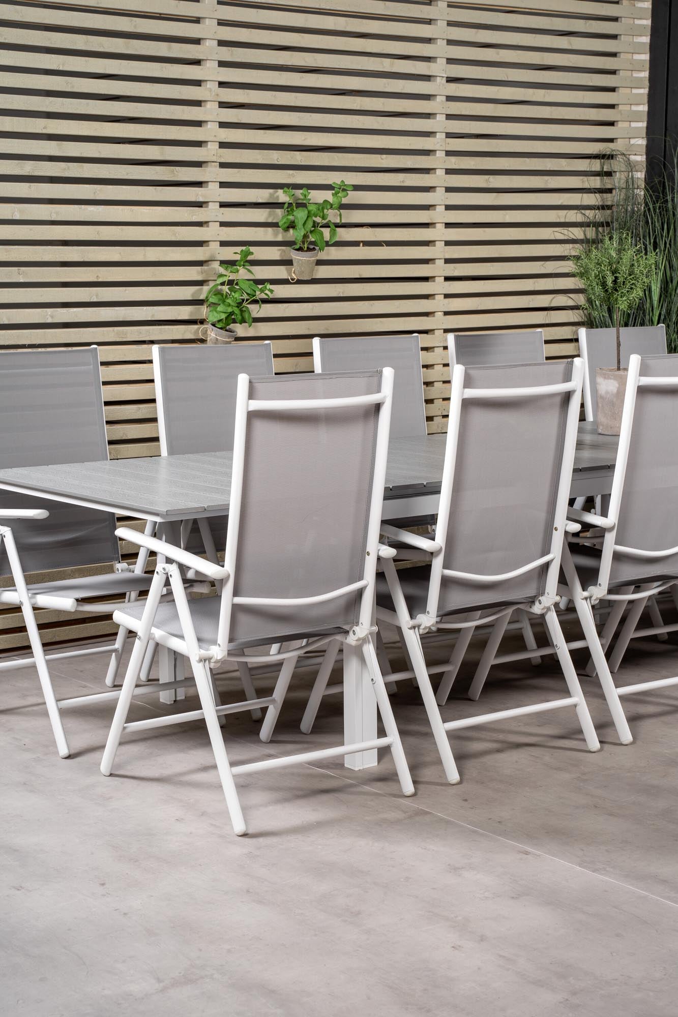 Levels Outdoor-Tischset + Break 229cm/8St. in Grau weiss präsentiert im Onlineshop von KAQTU Design AG. Gartentischset ist von Venture Home