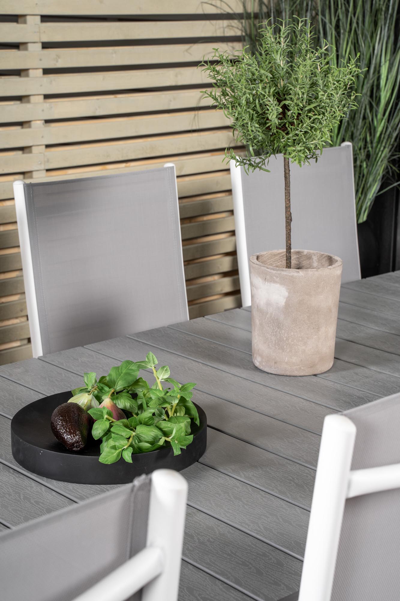 Levels Outdoor-Tischset + Break 229cm/8St. in Grau weiss präsentiert im Onlineshop von KAQTU Design AG. Gartentischset ist von Venture Home
