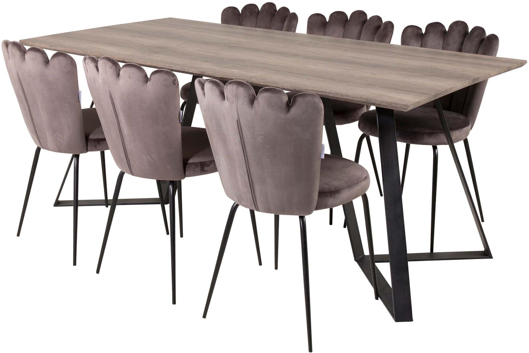 Elegantes Esszimmerset Marina Limham 180cm für stilvolle Dinner und gemütliche Abende mit bis zu sechs Personen.