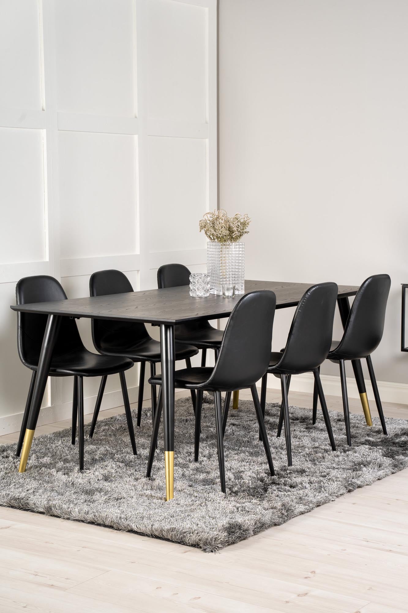 Modernes Dipp Esszimmerset 180cm mit 6 Stühlen von Venture Home.