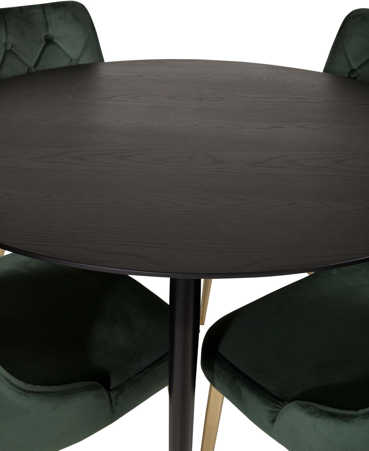 Dipp Esszimmerset + Velvet Deluxe ⌀115cm/4St. in Gold, Grün präsentiert im Onlineshop von KAQTU Design AG. Esszimmerset ist von Venture Home