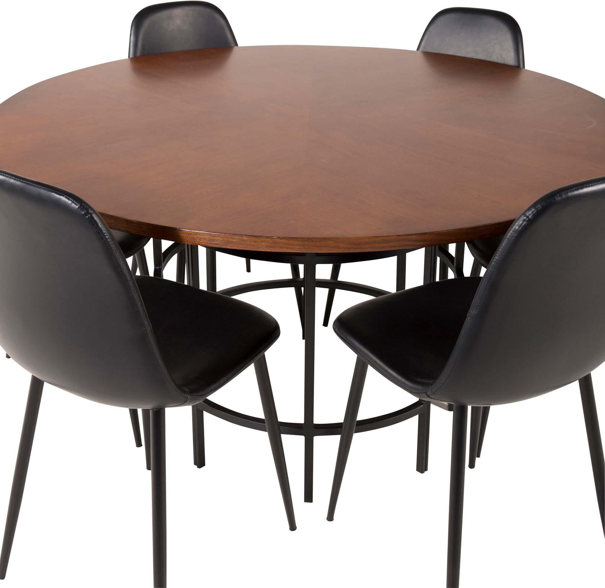 Esszimmerset Copenhagen + Polar ⌀140cm/6St. in Schwarz präsentiert im Onlineshop von KAQTU Design AG. Esszimmerset ist von Venture Home