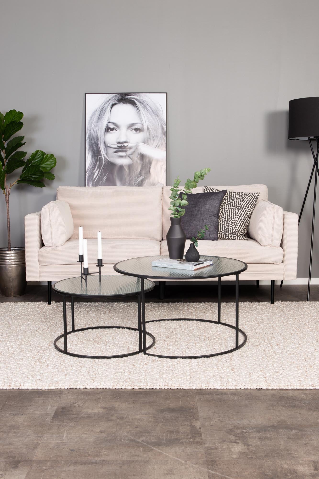 Boom Sofa in Beige/Schwarz präsentiert im Onlineshop von KAQTU Design AG. 3er Sofa ist von Venture Home