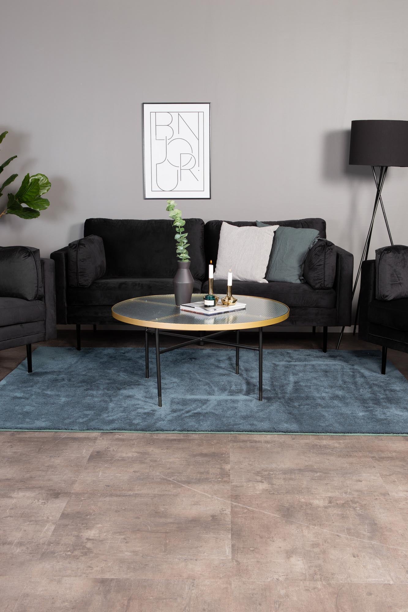 Boom Sofa in Schwarz/Schwarz präsentiert im Onlineshop von KAQTU Design AG. 3er Sofa ist von Venture Home