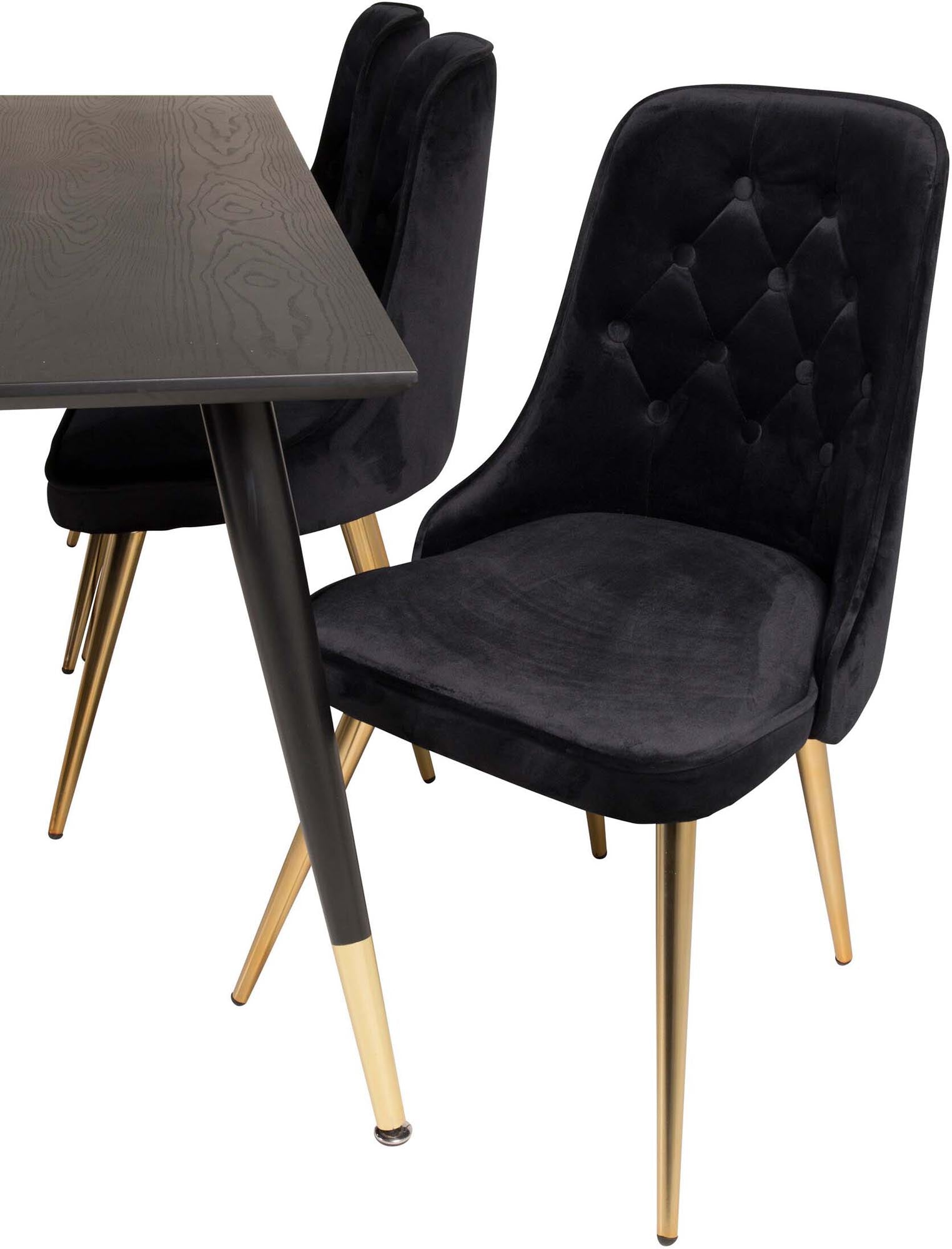 Elegantes Dipp Esszimmerset 180 cm mit 6 bequemen Velvet Deluxe Stühlen – perfekt für Familienessen und unvergessliche Momente.