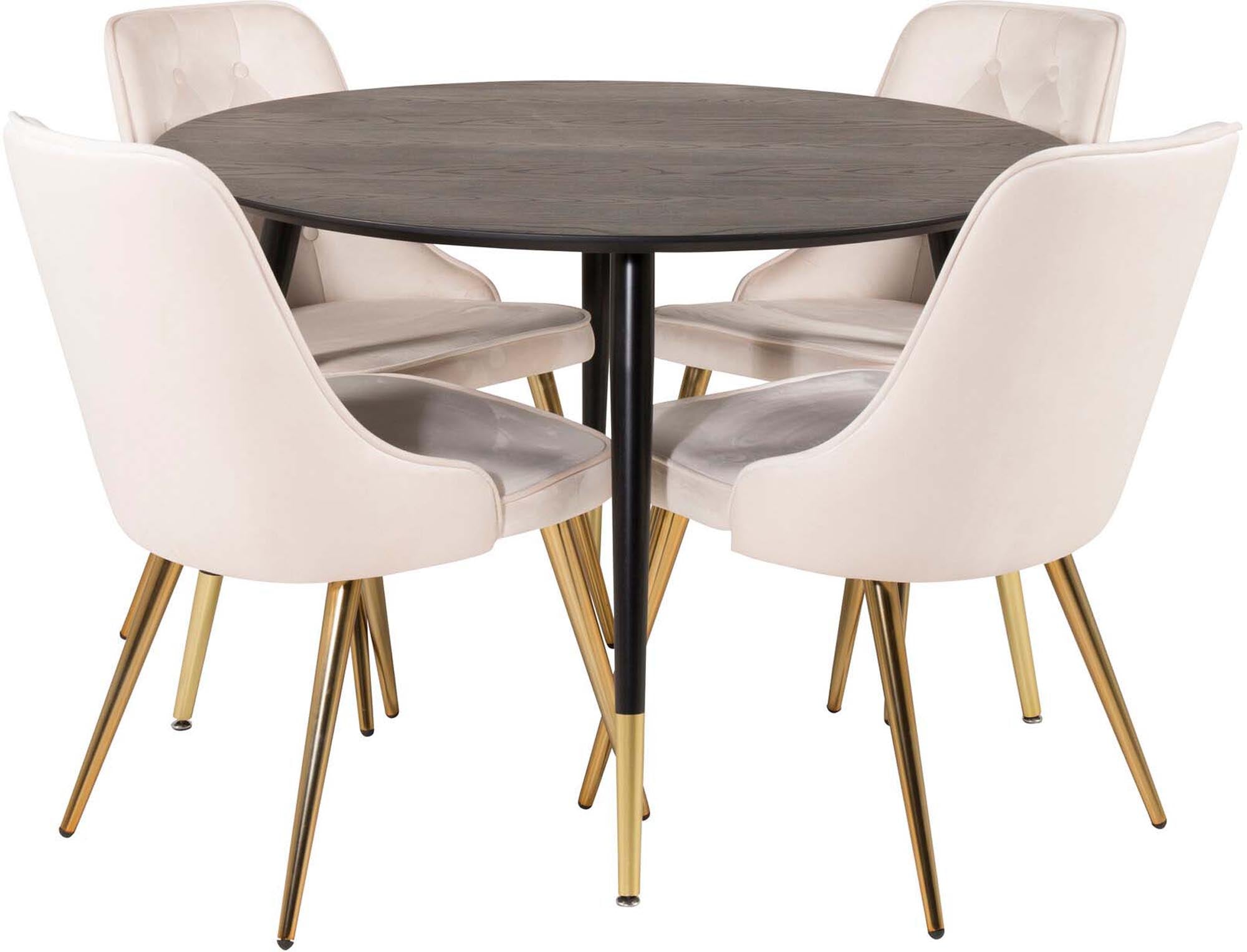 Elegantes Dipp Esszimmerset mit Samt für exklusives Ambiente.