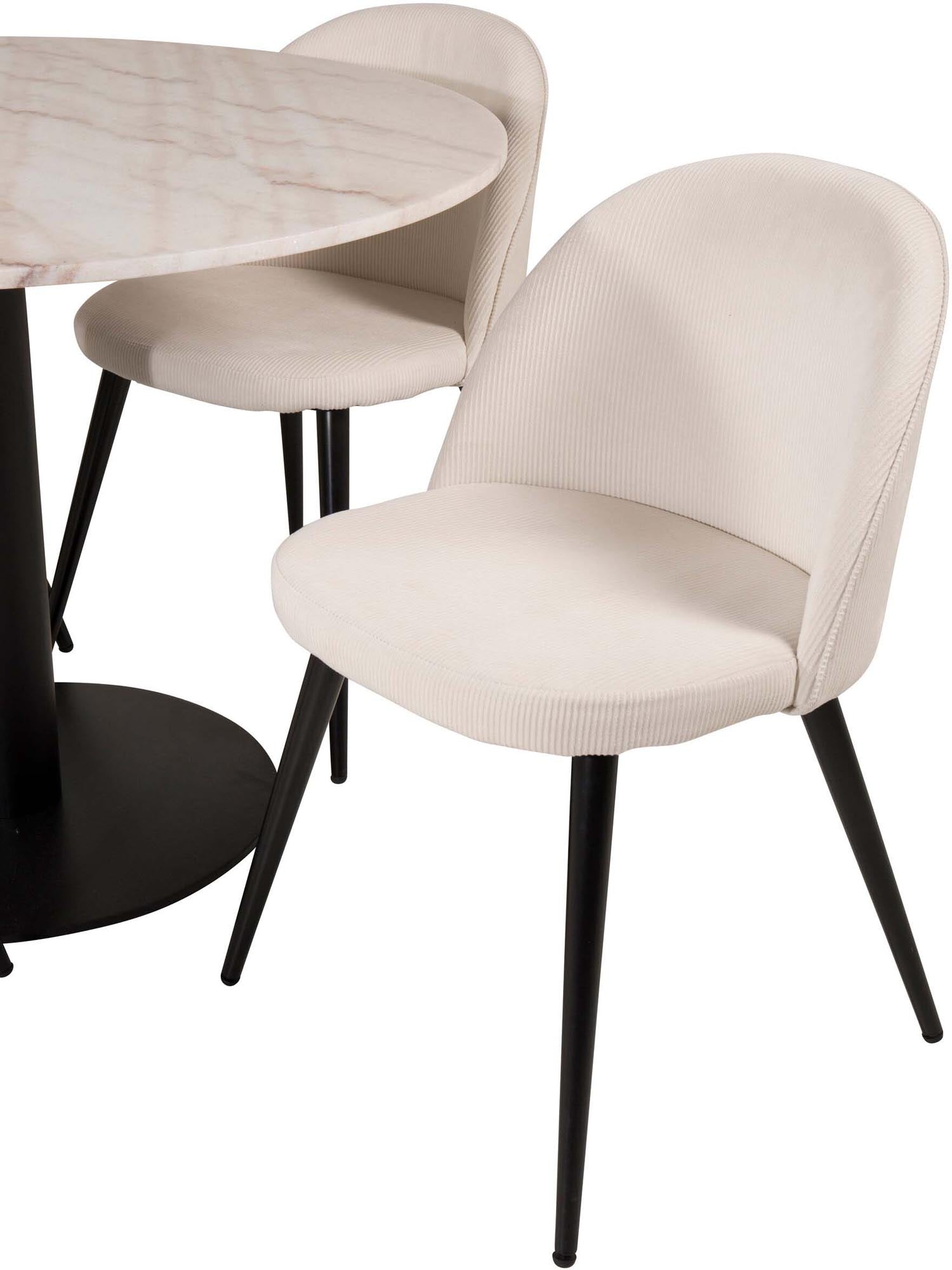 Estelle Esszimmerset: Modernes Design trifft auf samtige Eleganz.