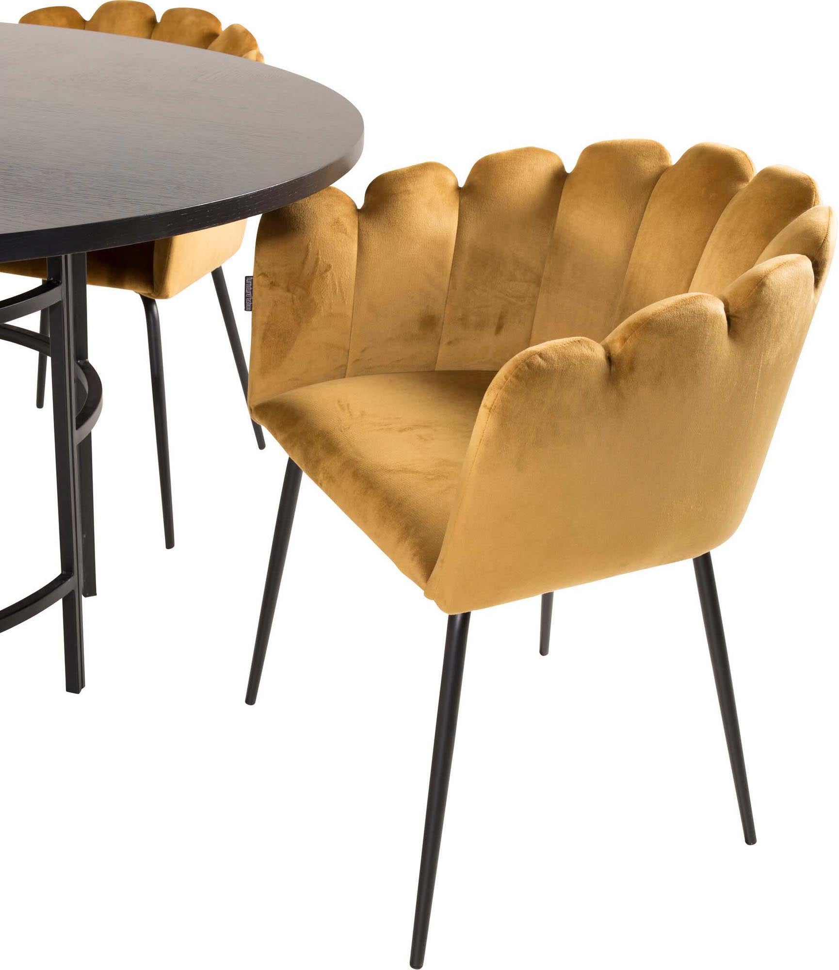 Erleben Sie das stilvolle Esszimmerset Copenhagen + Limhamn von Venture Home – eine harmonische Kombination aus Eleganz, Komfort und zeitlosem Design!