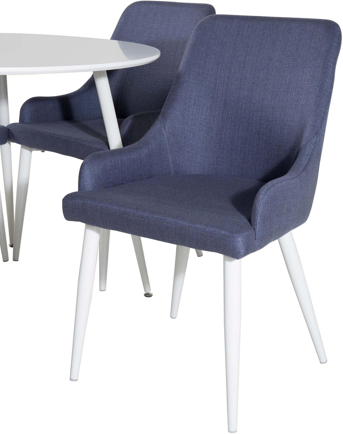 Plaza Esszimmerset ⌀100cm/4St. in Blau / Weiss präsentiert im Onlineshop von KAQTU Design AG. Esszimmerset ist von Venture Home
