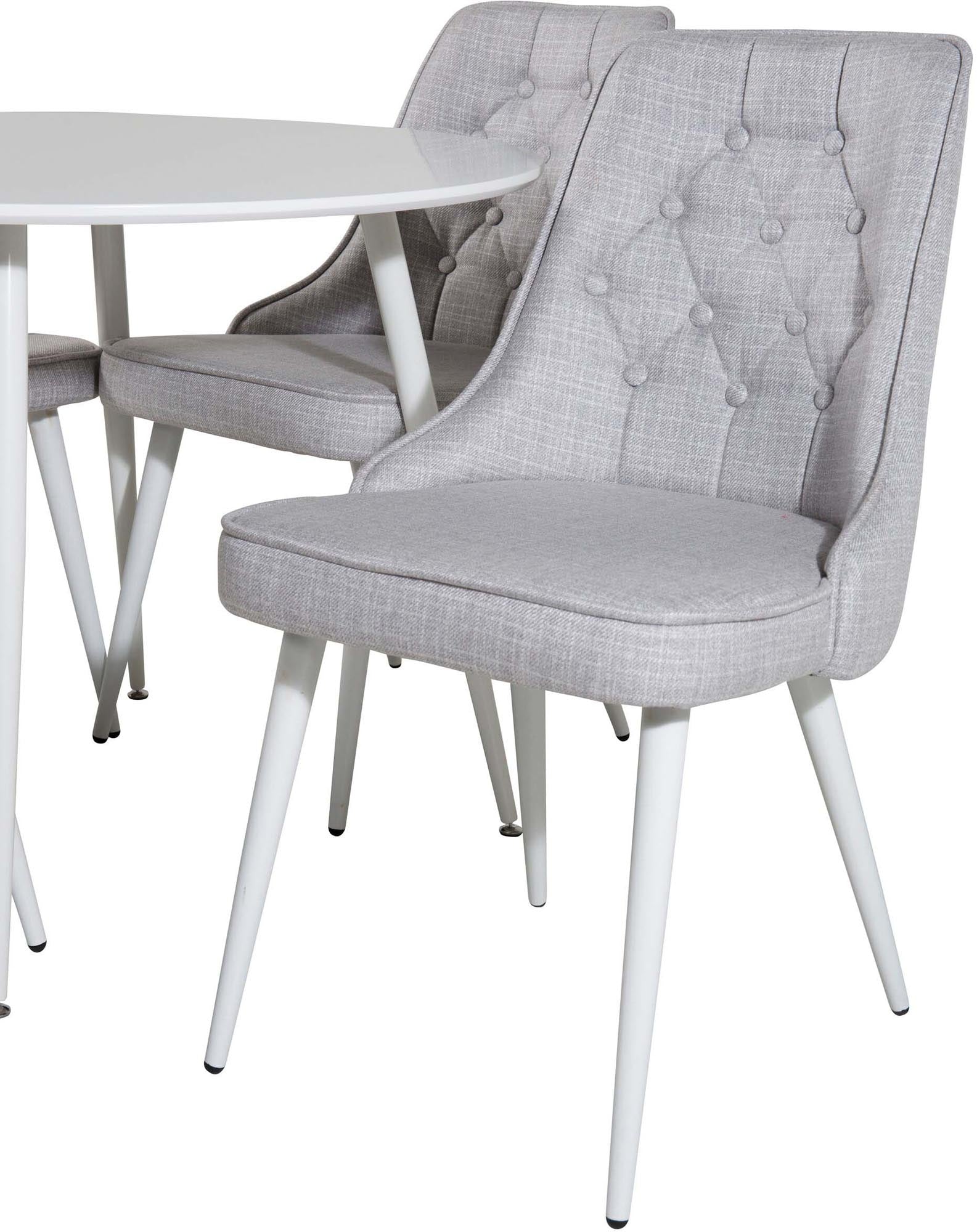 Elegantes Plaza Esszimerset mit Velvet Deluxe, 100 cm Durchmesser, für 4 Personen. Ideal für stilvolle Esszimmer und gesellige Runden.