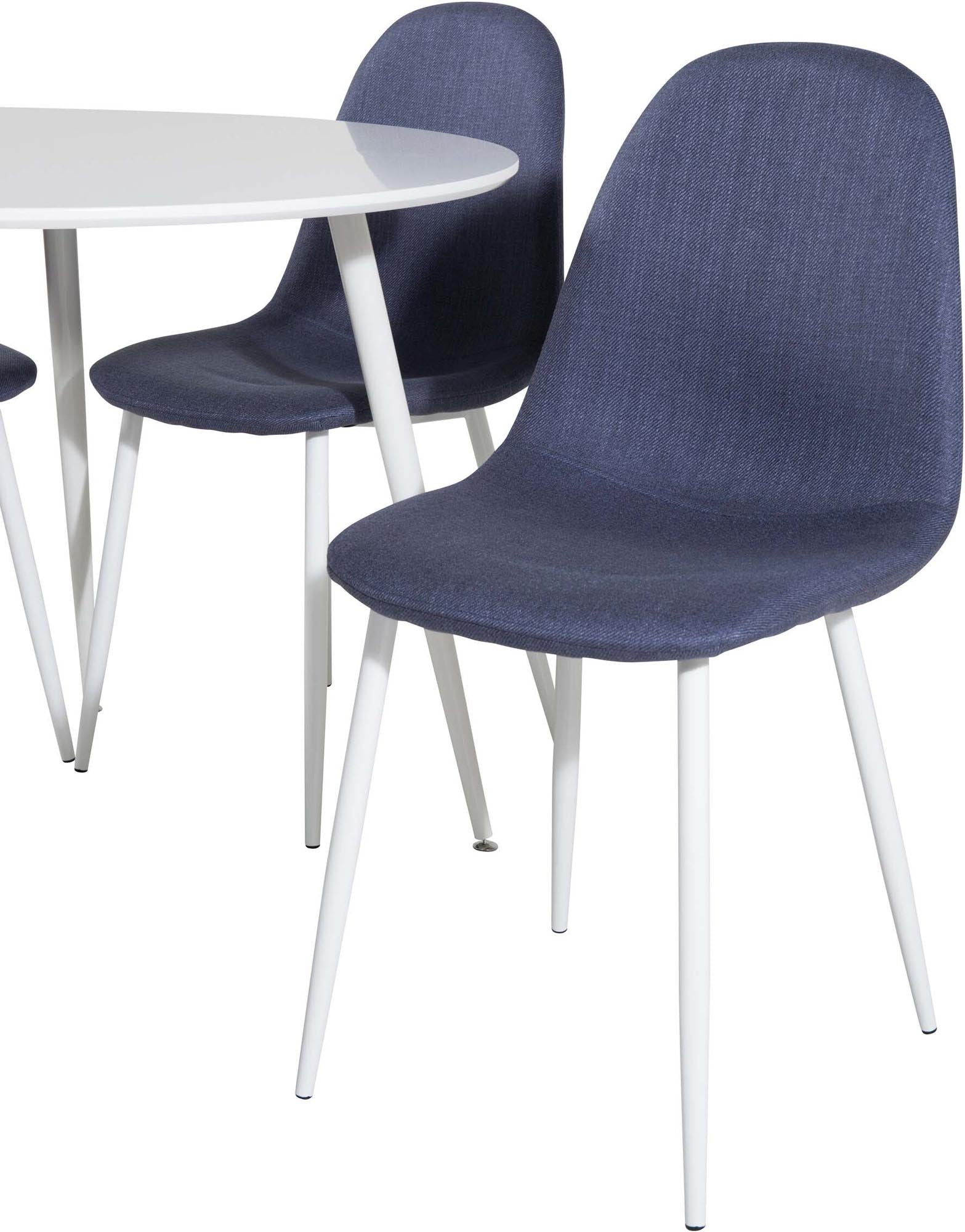 Elegantes Esszimmerset Plaza + Polar: 100cm Tisch mit 4 Stühlen.