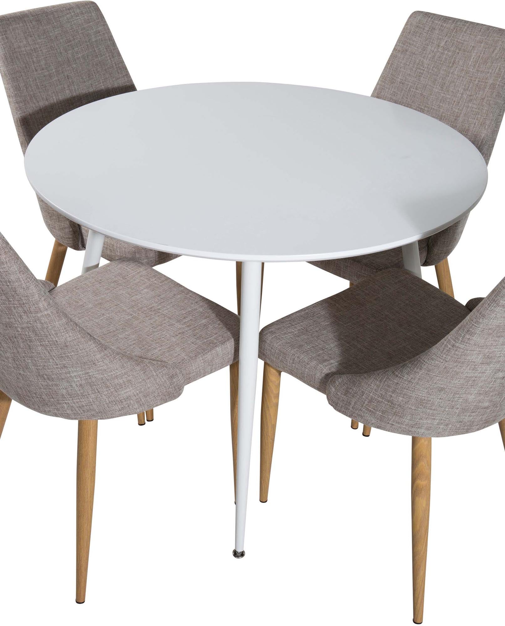 Modernes Esszimmerset Plaza + Leone, 100cm, 4 Stühle, Venture Home.