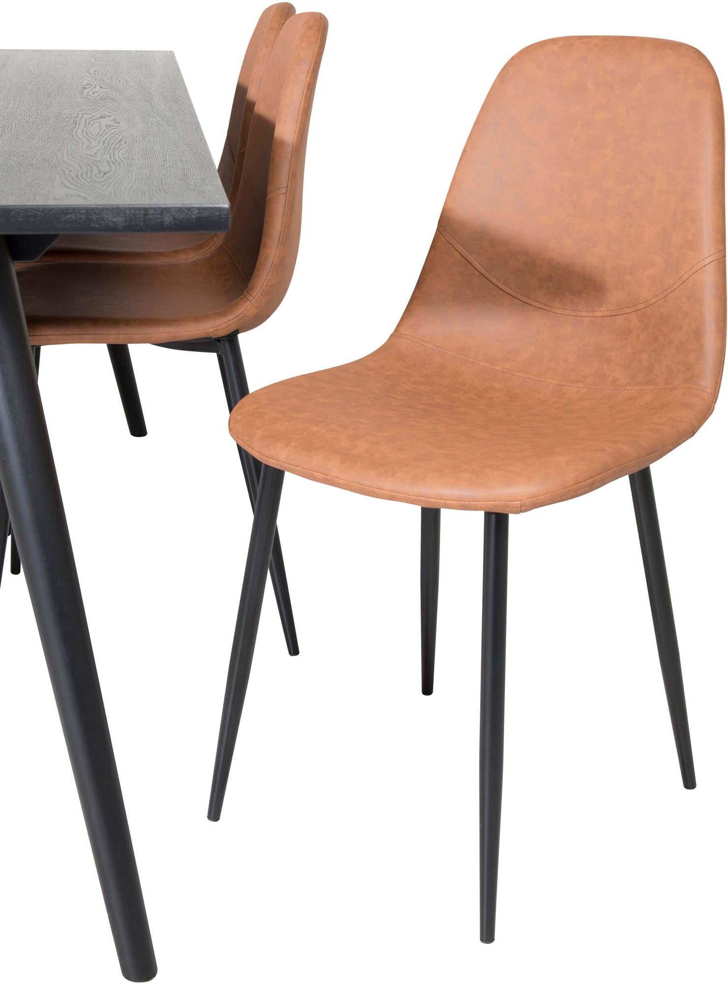 Elegantes, ausziehbares Esszimmerset von Venture Home für bis zu 6 Personen. Hochwertige Samtstühle und moderner Tisch für jeden Anlass.