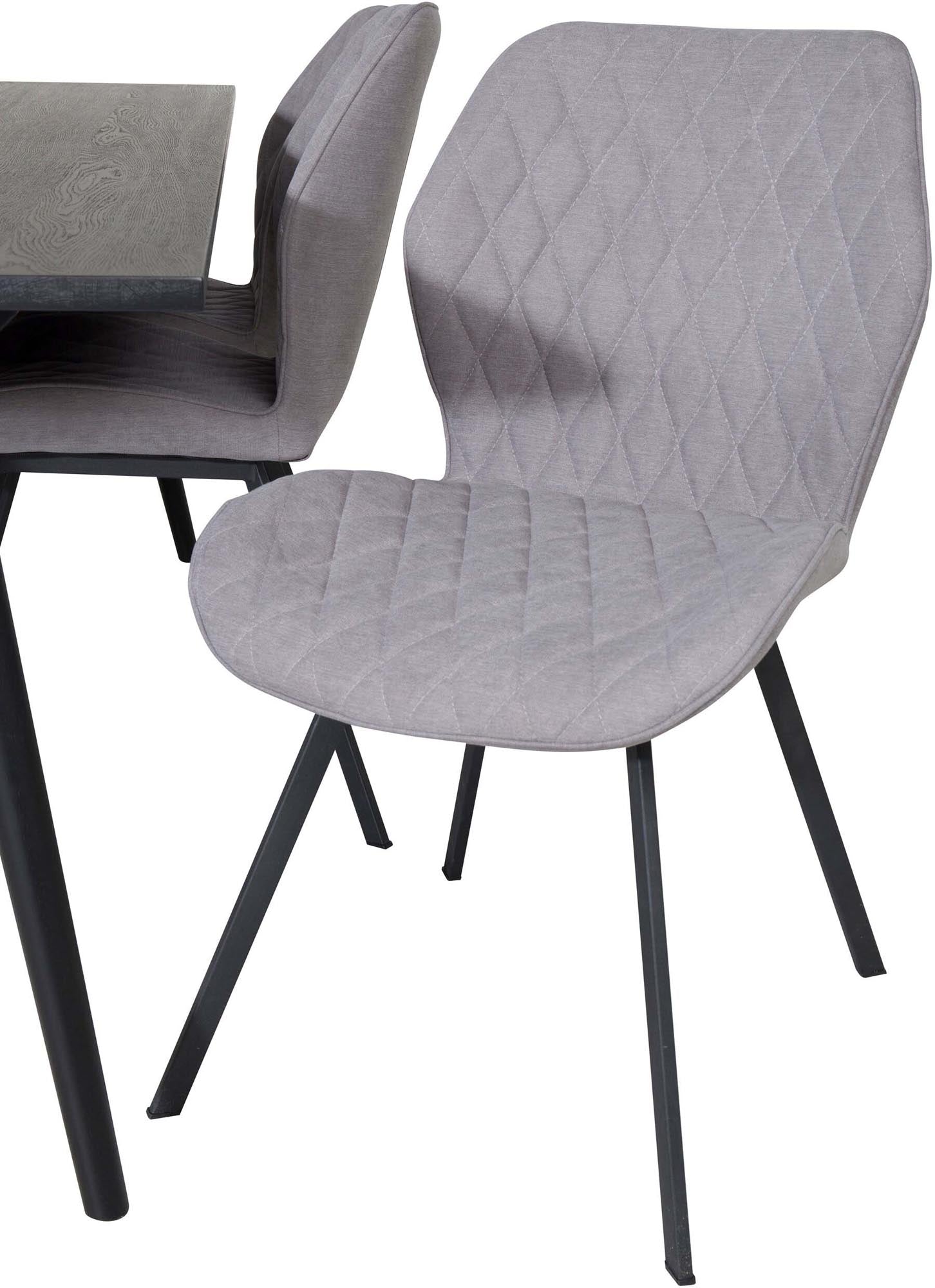 Stilvolles Esszimmerset mit ausziehbarem Tisch und 6 Stühlen.